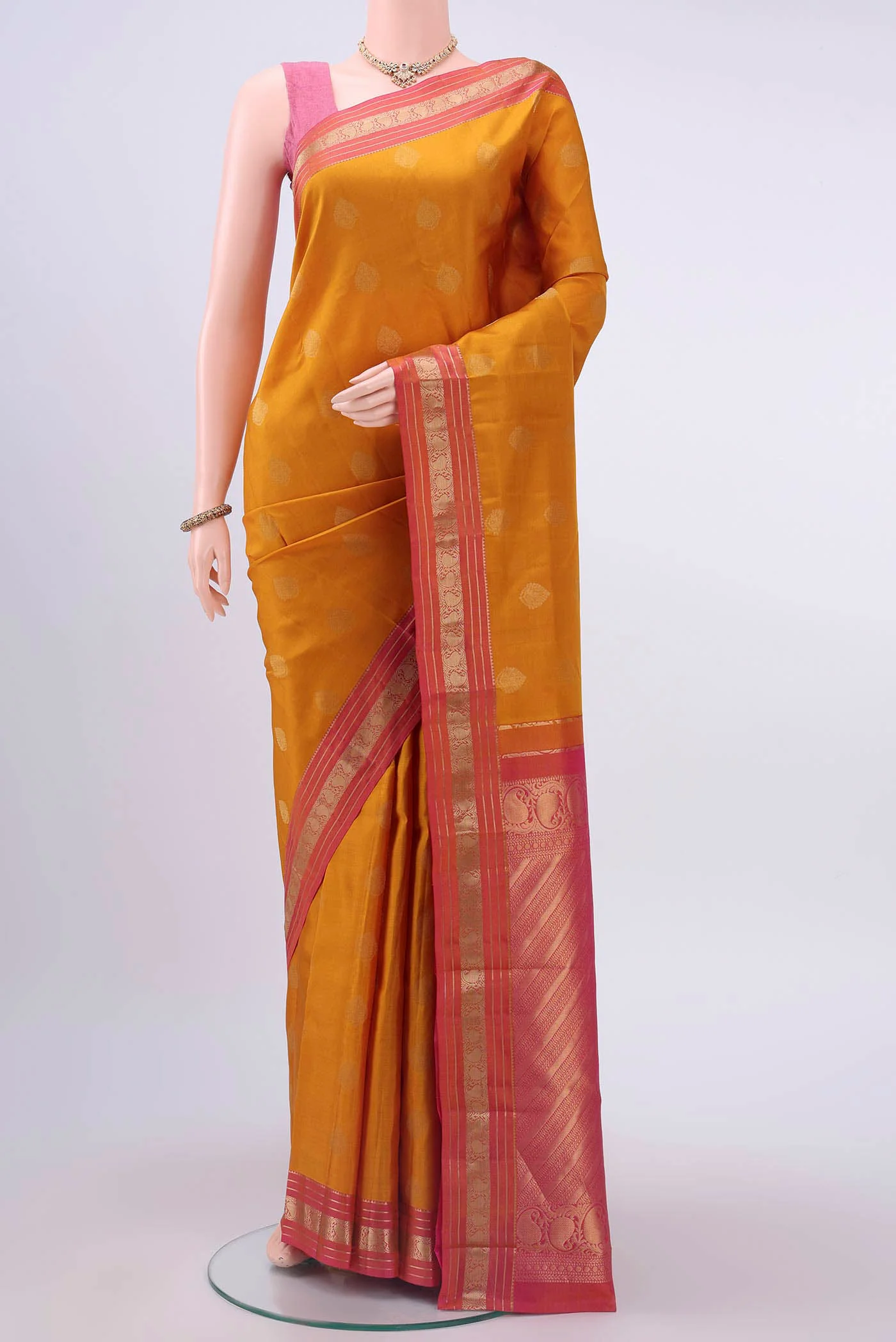 Mustard Nangavalli Silk [ Salem ] Saree