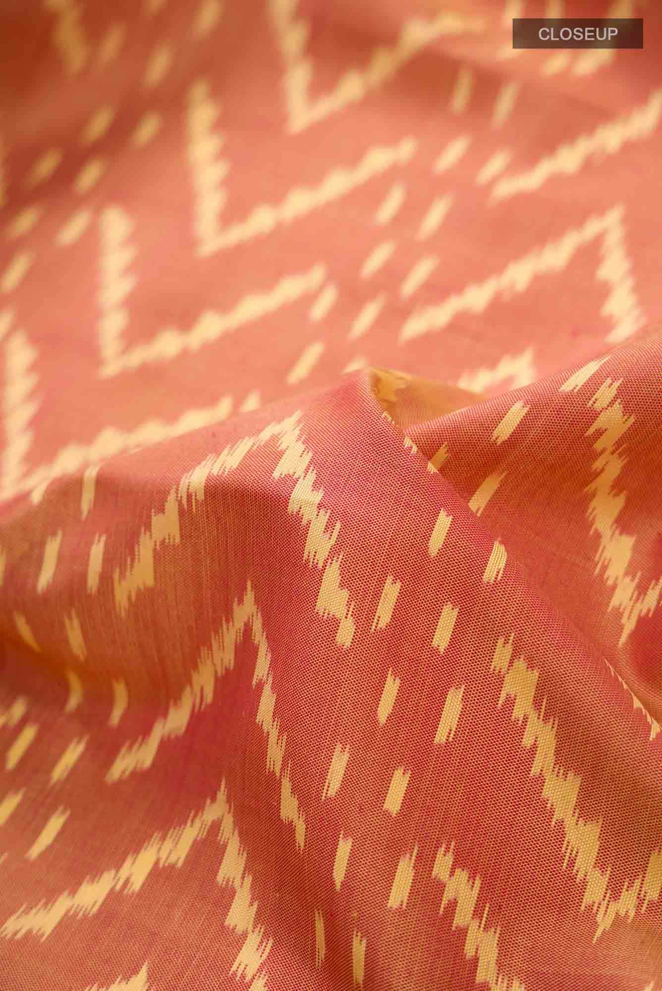 Mustard Rajkot Patola Silk Saree - Image 3