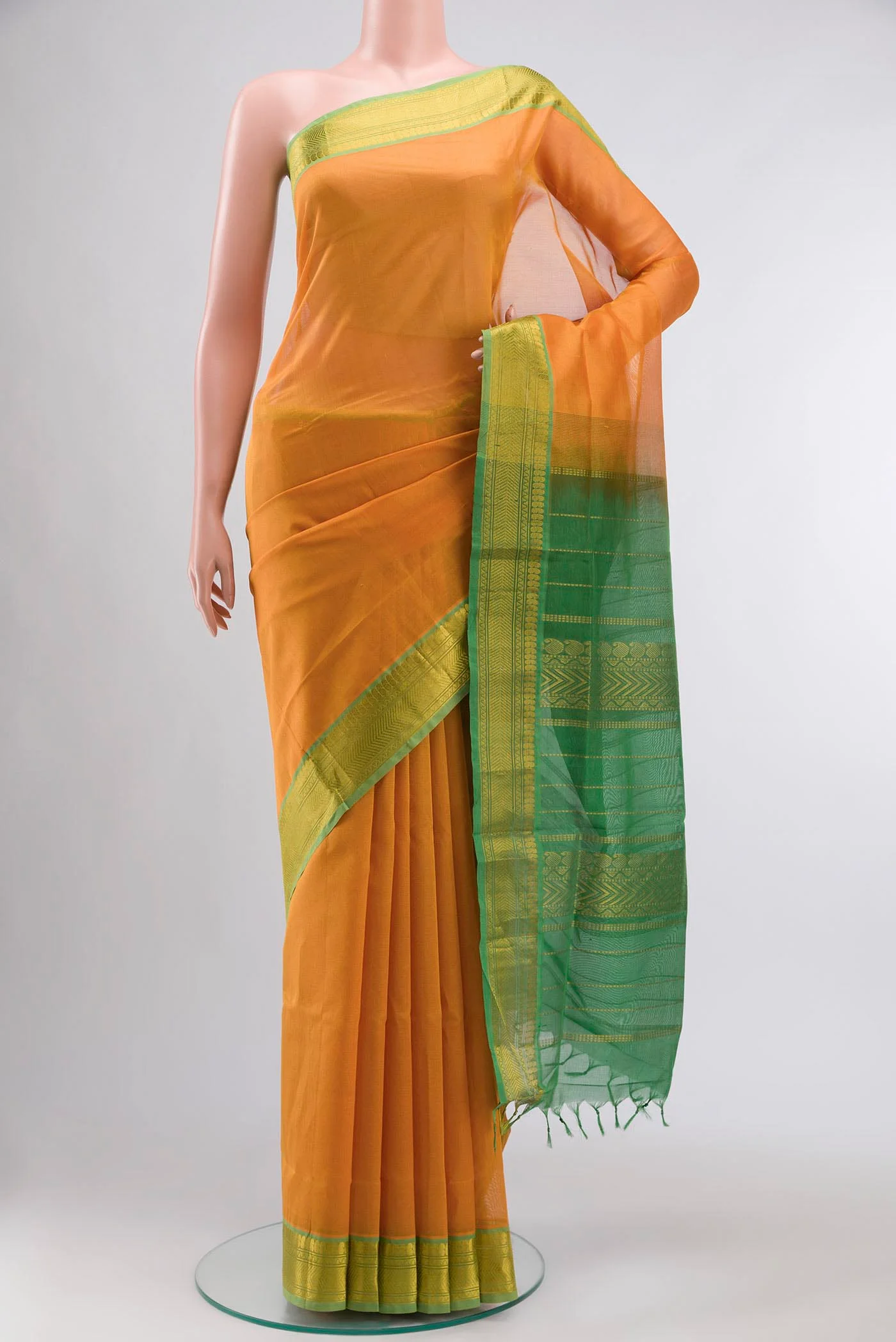 Mustard Silk Cotton Saree