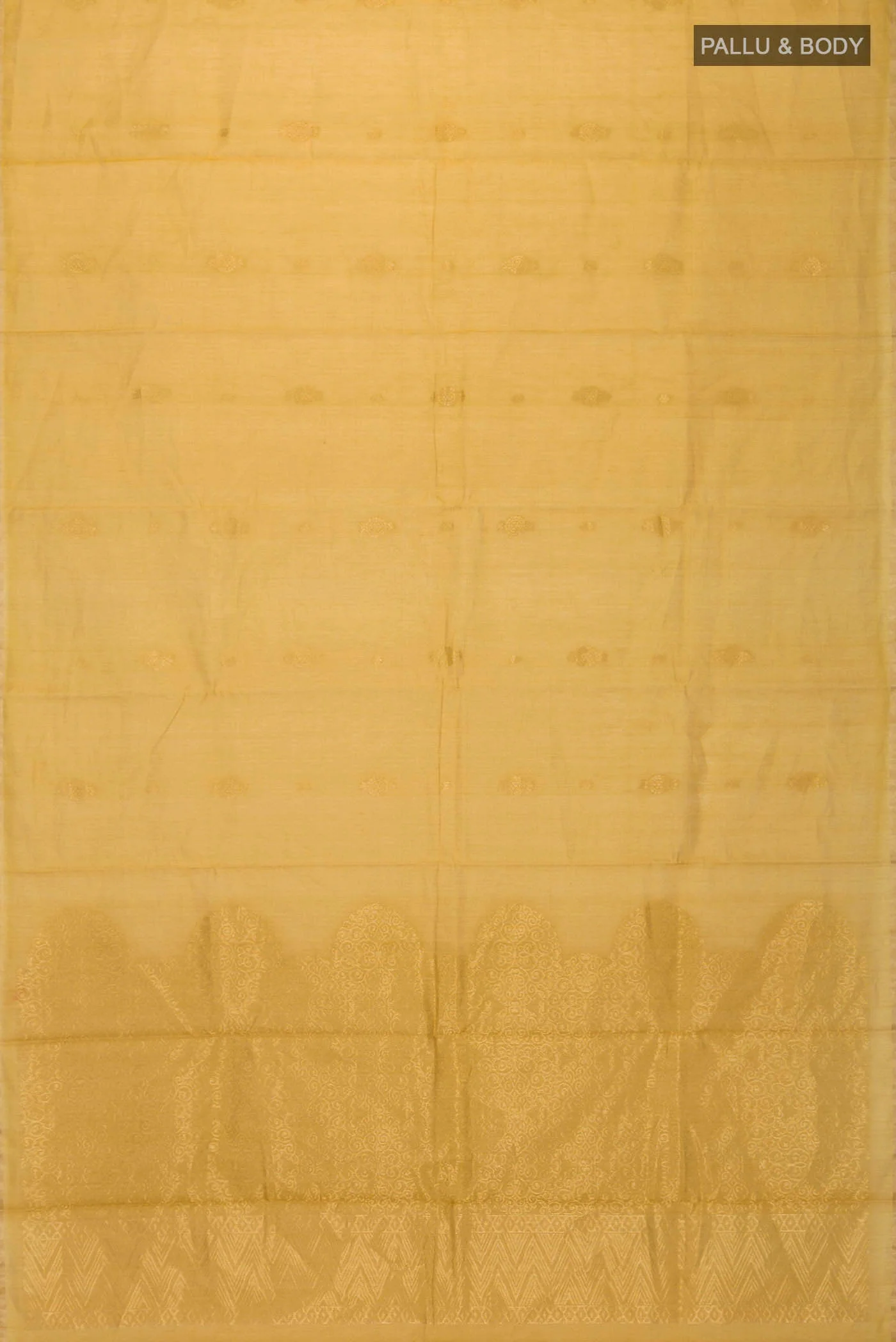 Mustard Silk Cotton Saree - Image 5