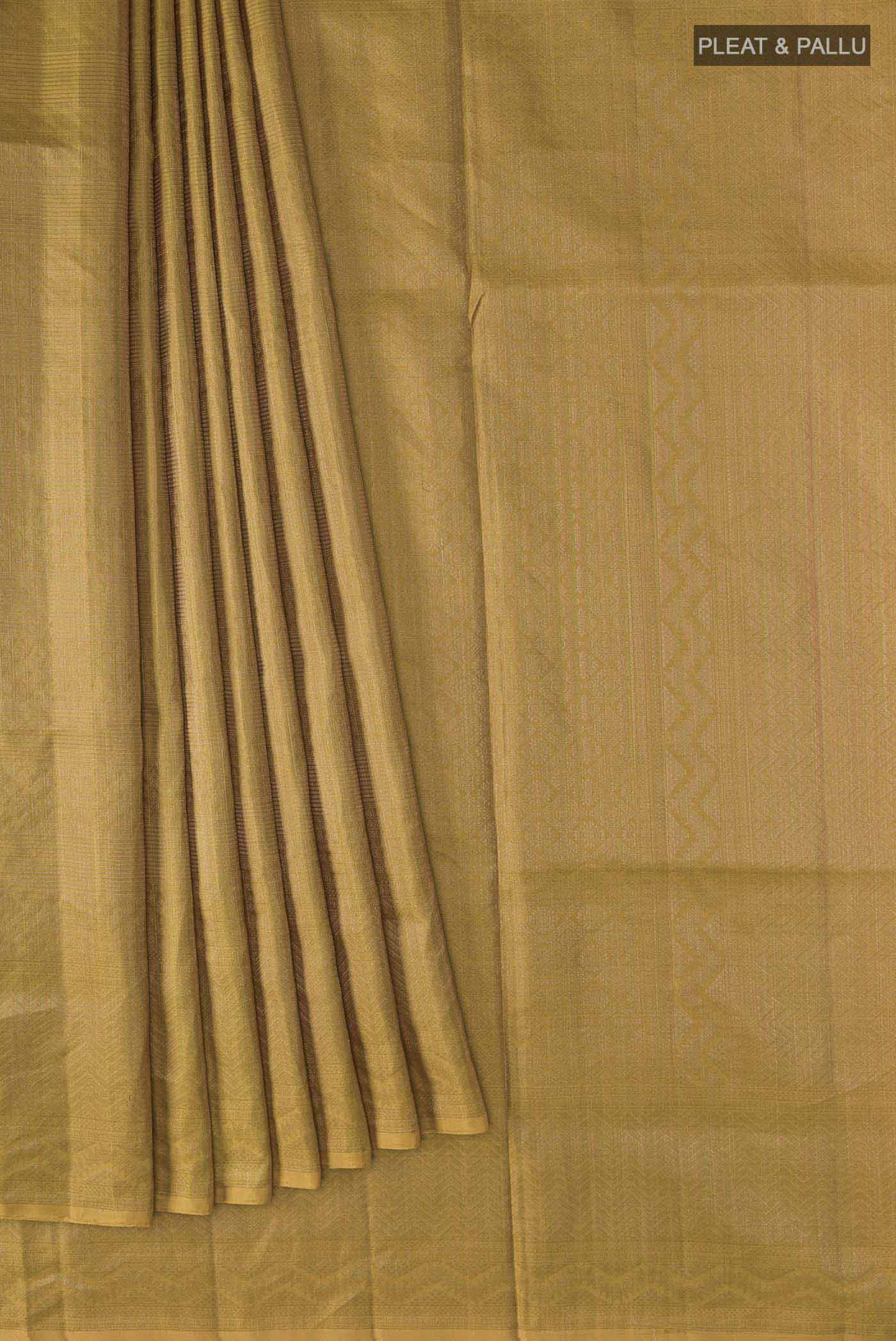 Mustard Soft Silk Saree - Image 4