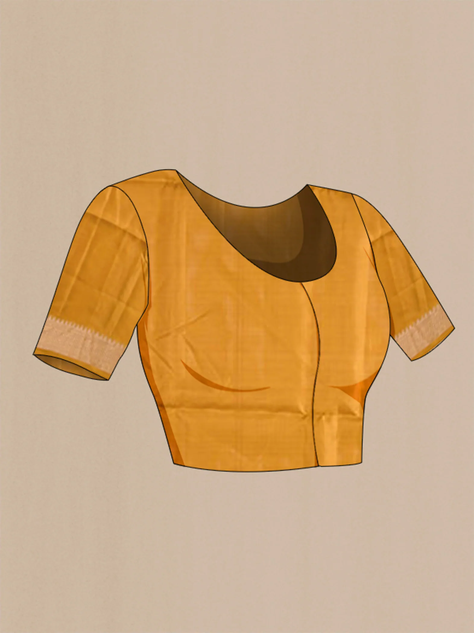 Mustard Soft Silk Saree - Image 5