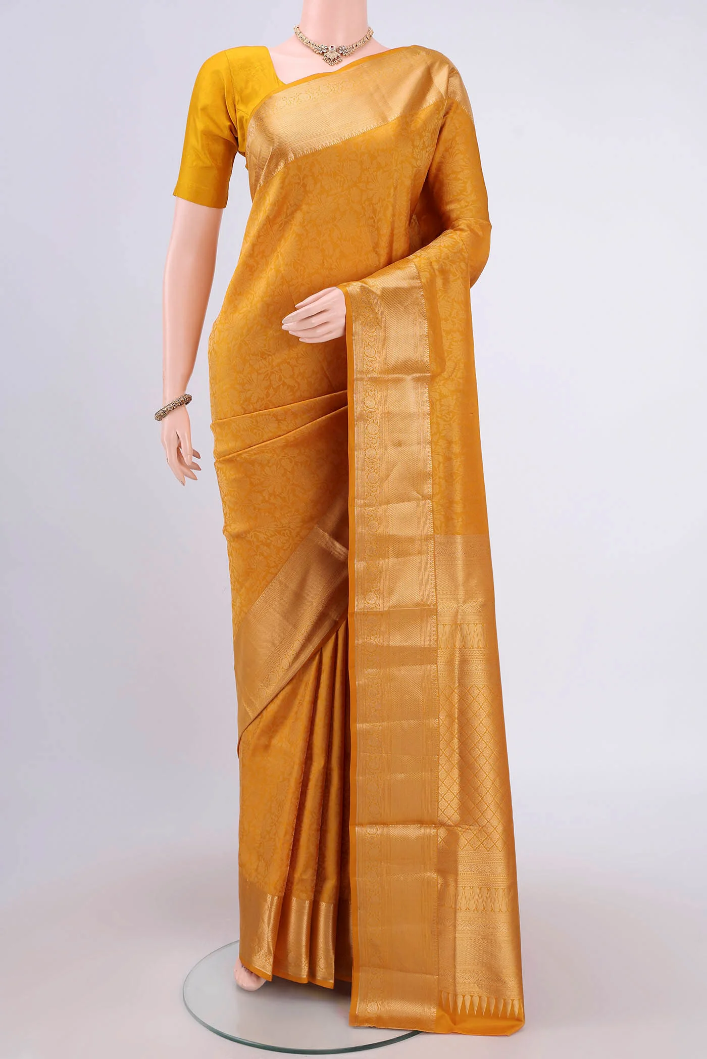 Mustard Soft Silk Saree