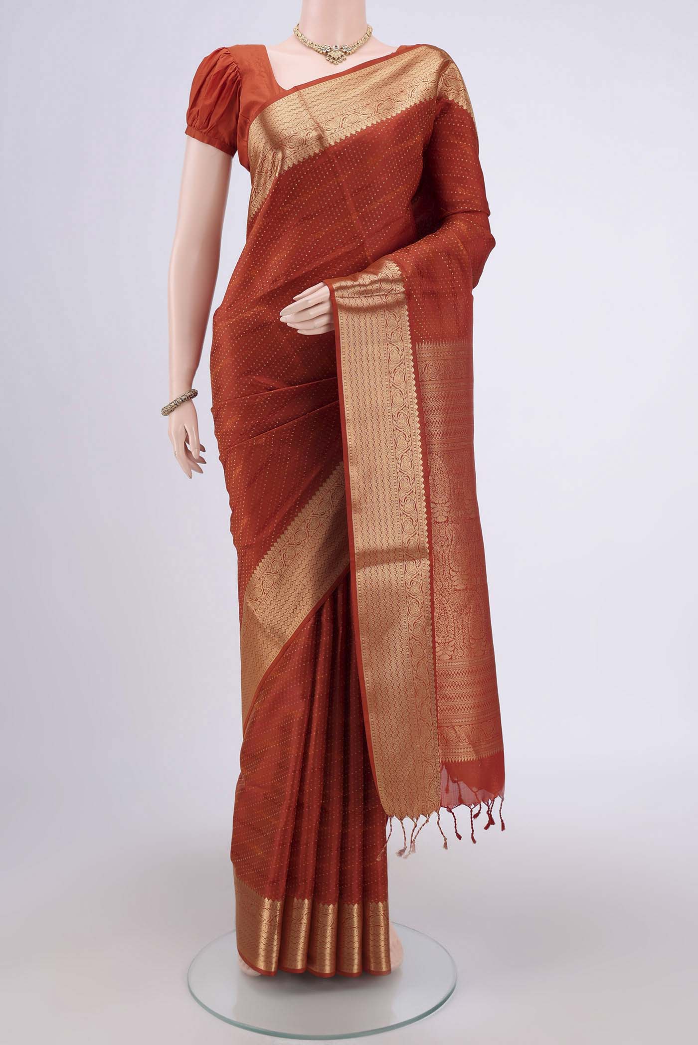 Rust Soft Silk Saree
