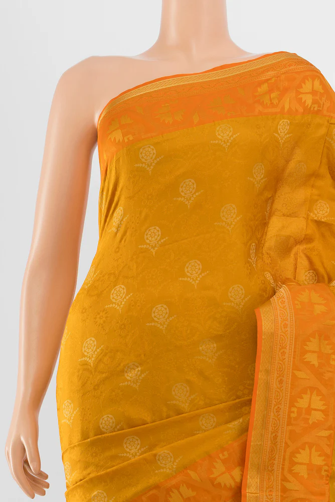 Yellow Soft Silk Saree - Image 2