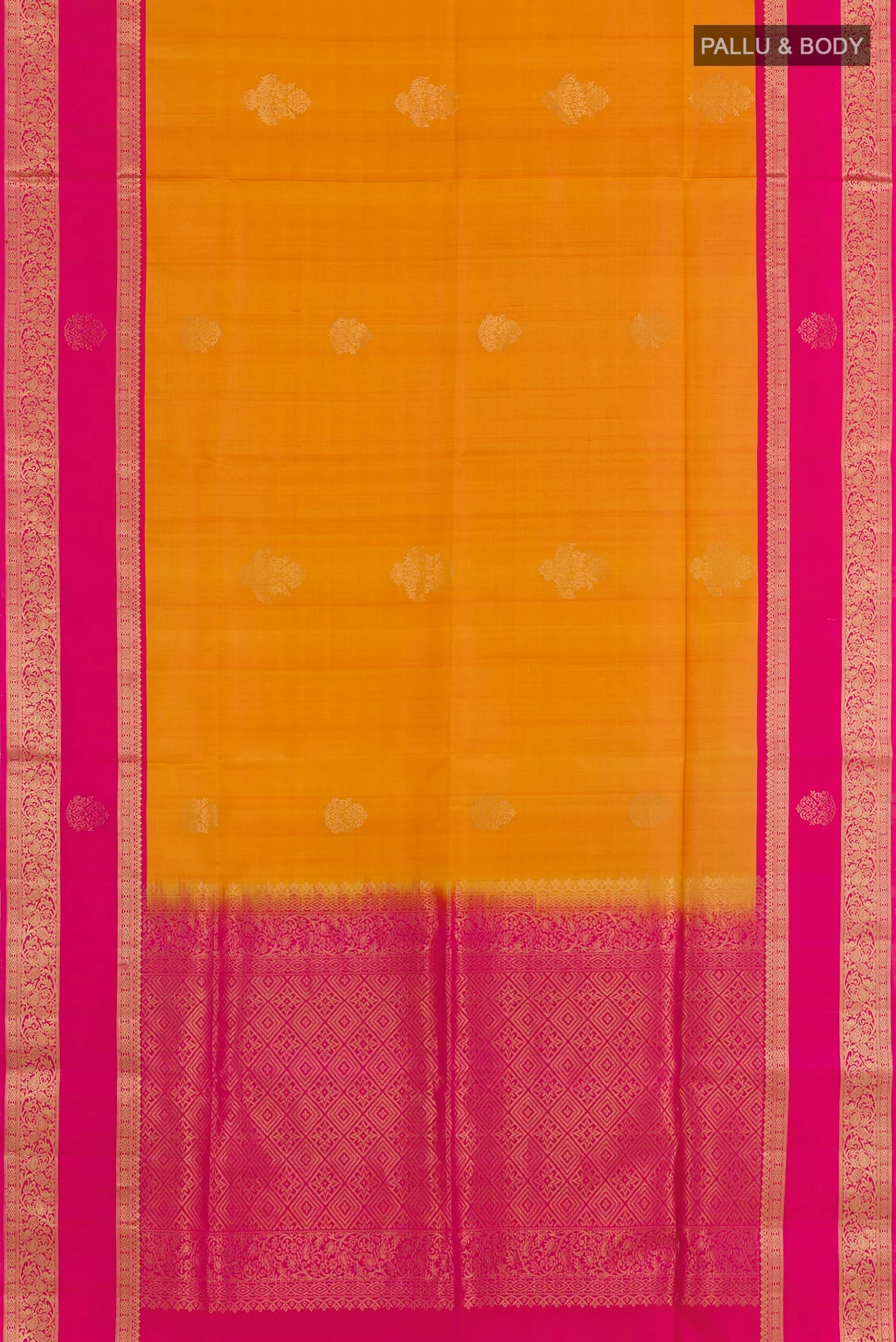 Mustard Soft Silk Saree - Image 3