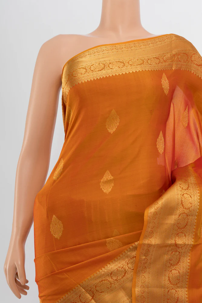 Mustard Soft Silk Saree - Image 2