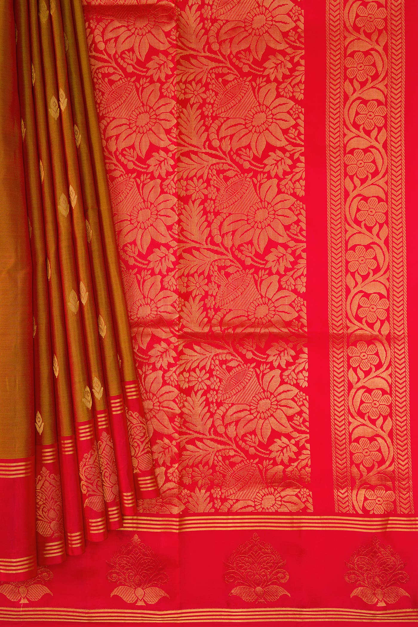 Mustard Soft Silk Saree - Image 4