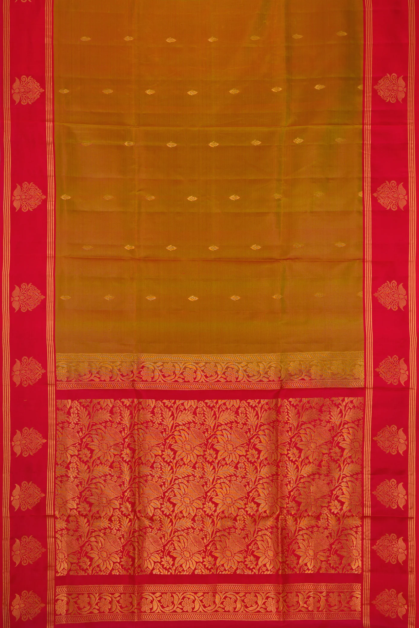 Mustard Soft Silk Saree - Image 6