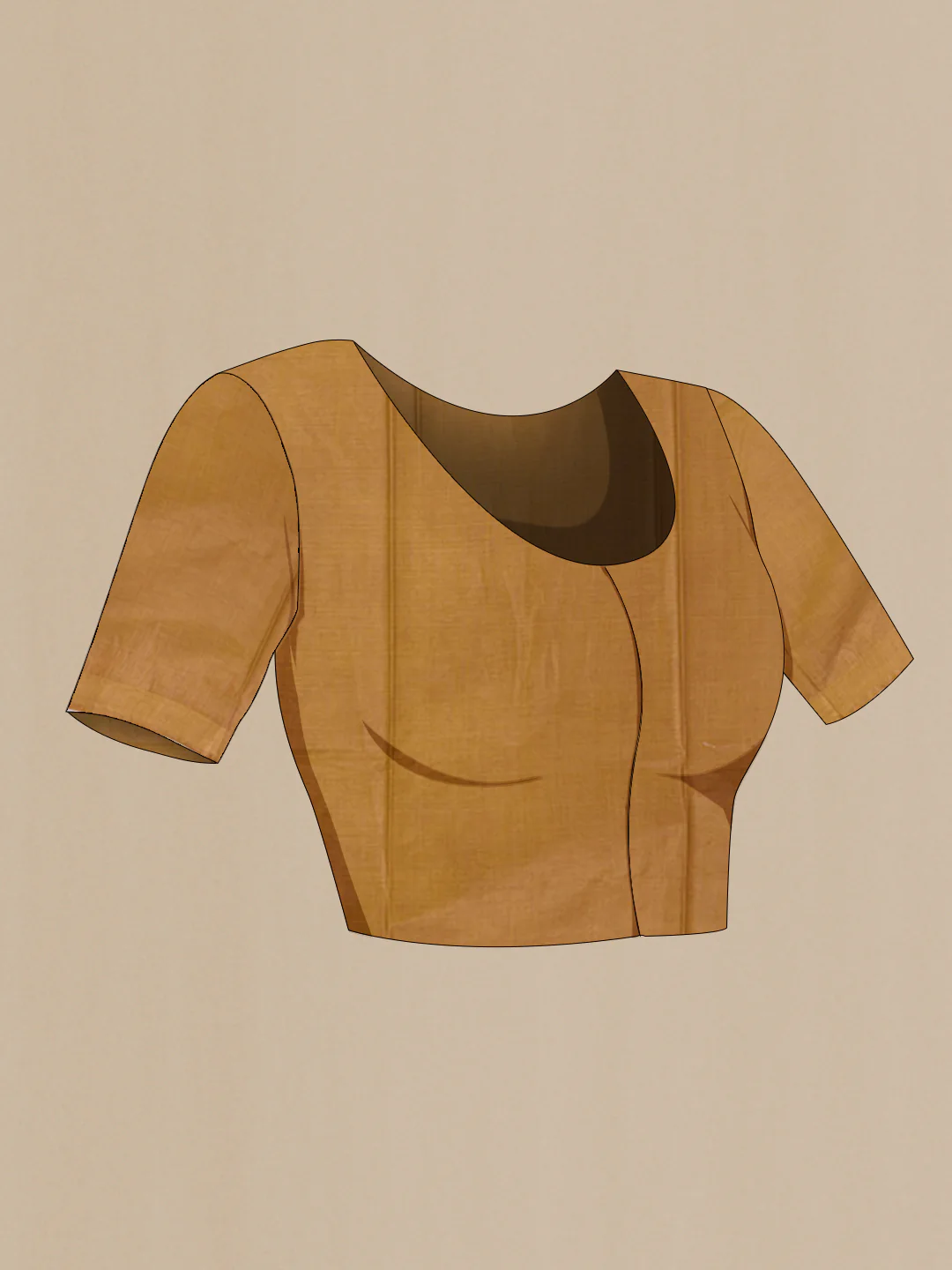 Brown Tussar Silk Saree - Image 2