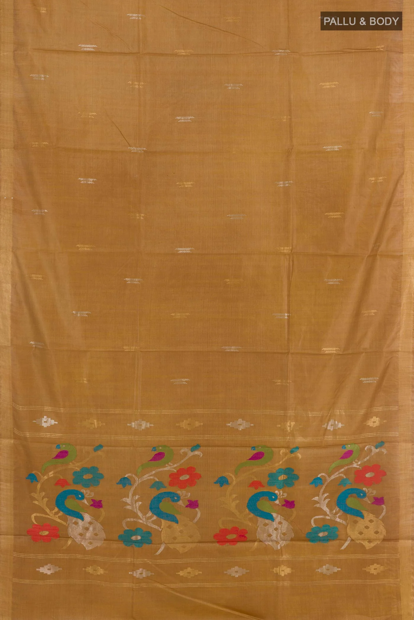 Brown Tussar Silk Saree - Image 3