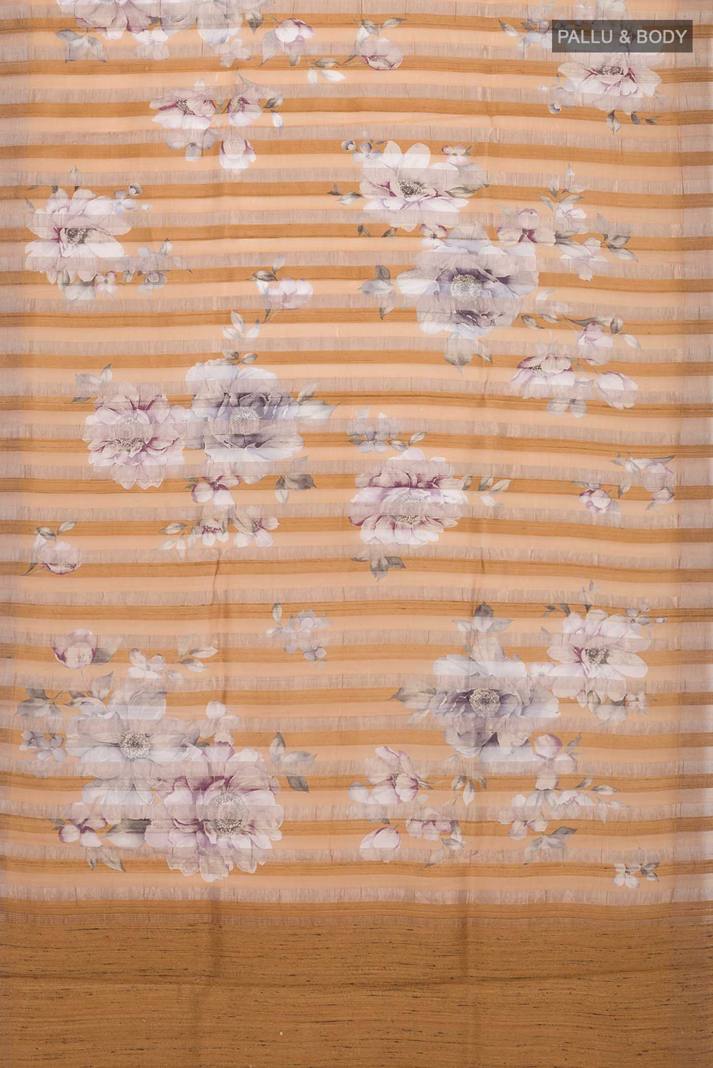 Mustard Tussar Silk Saree - Image 5