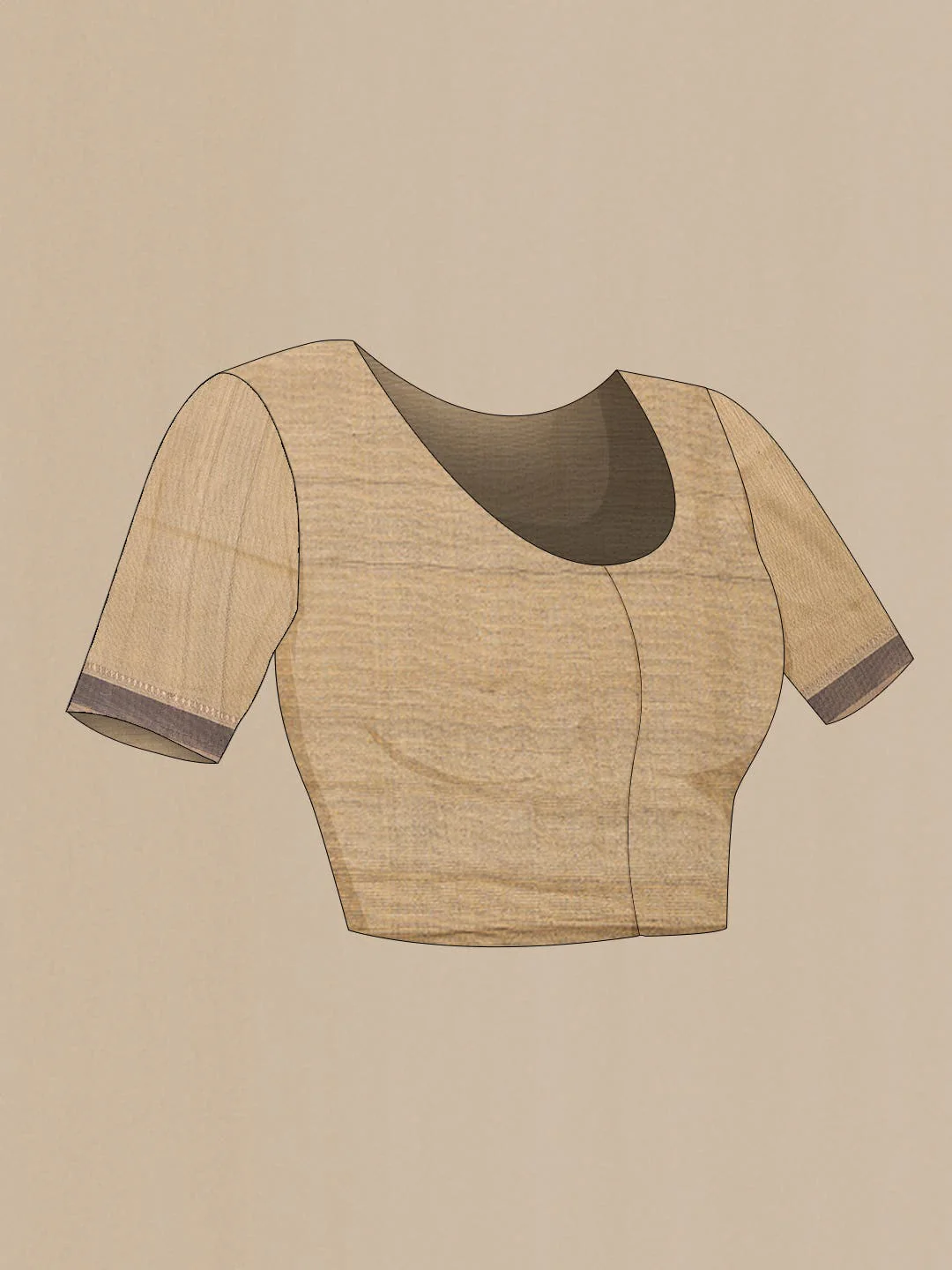 Mustard Tussar Silk Saree - Image 4