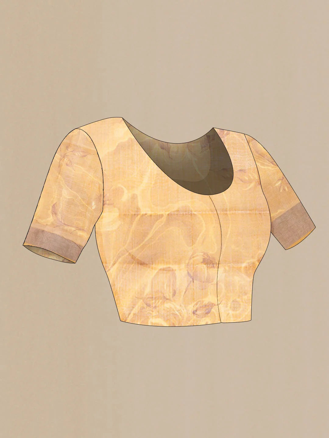 Mustard Tussar Silk Saree - Image 4