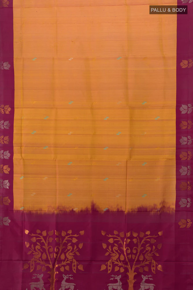 Mustard Uppada Silk Saree - Image 5