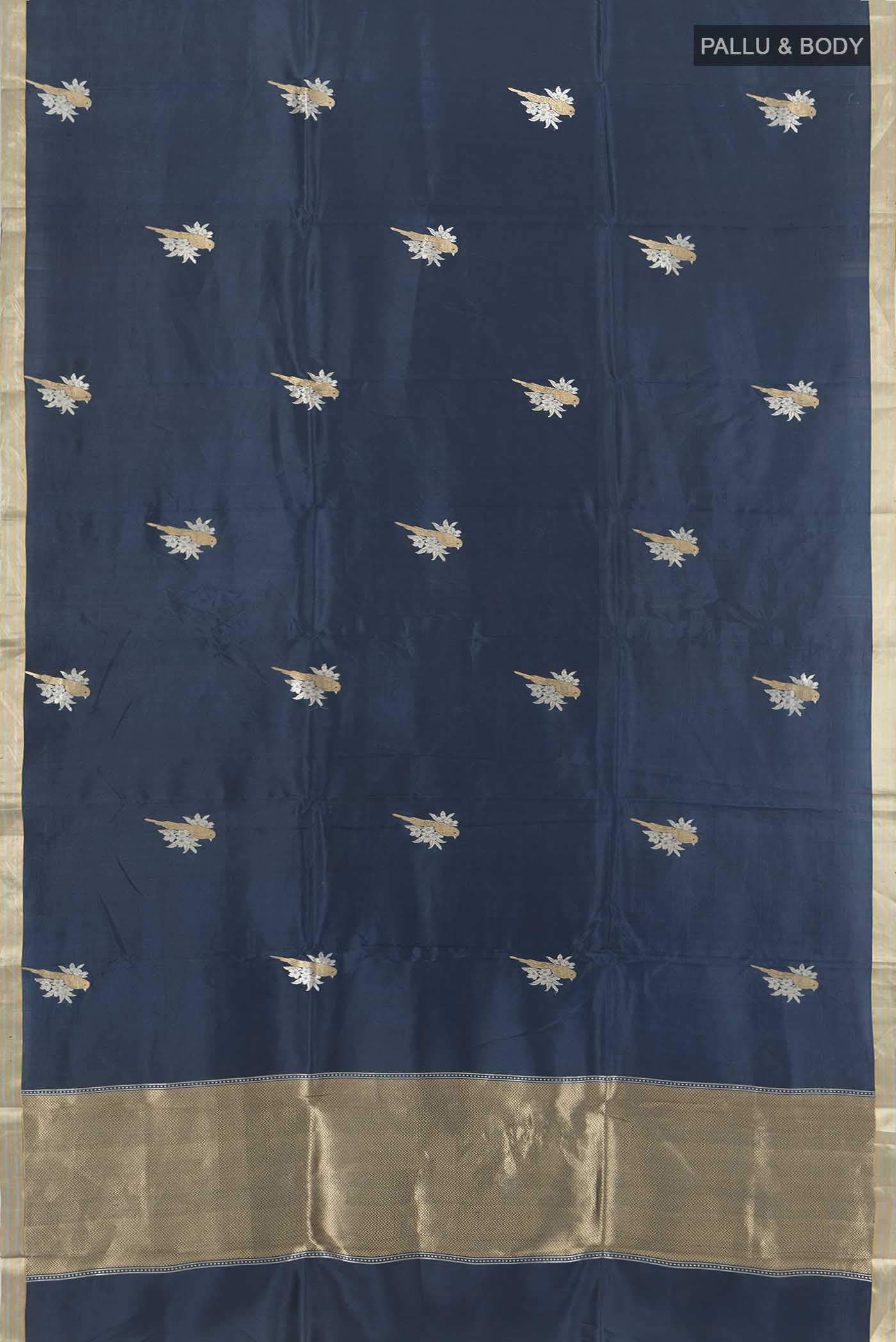 Blue Banarasi Silk Saree - Image 5