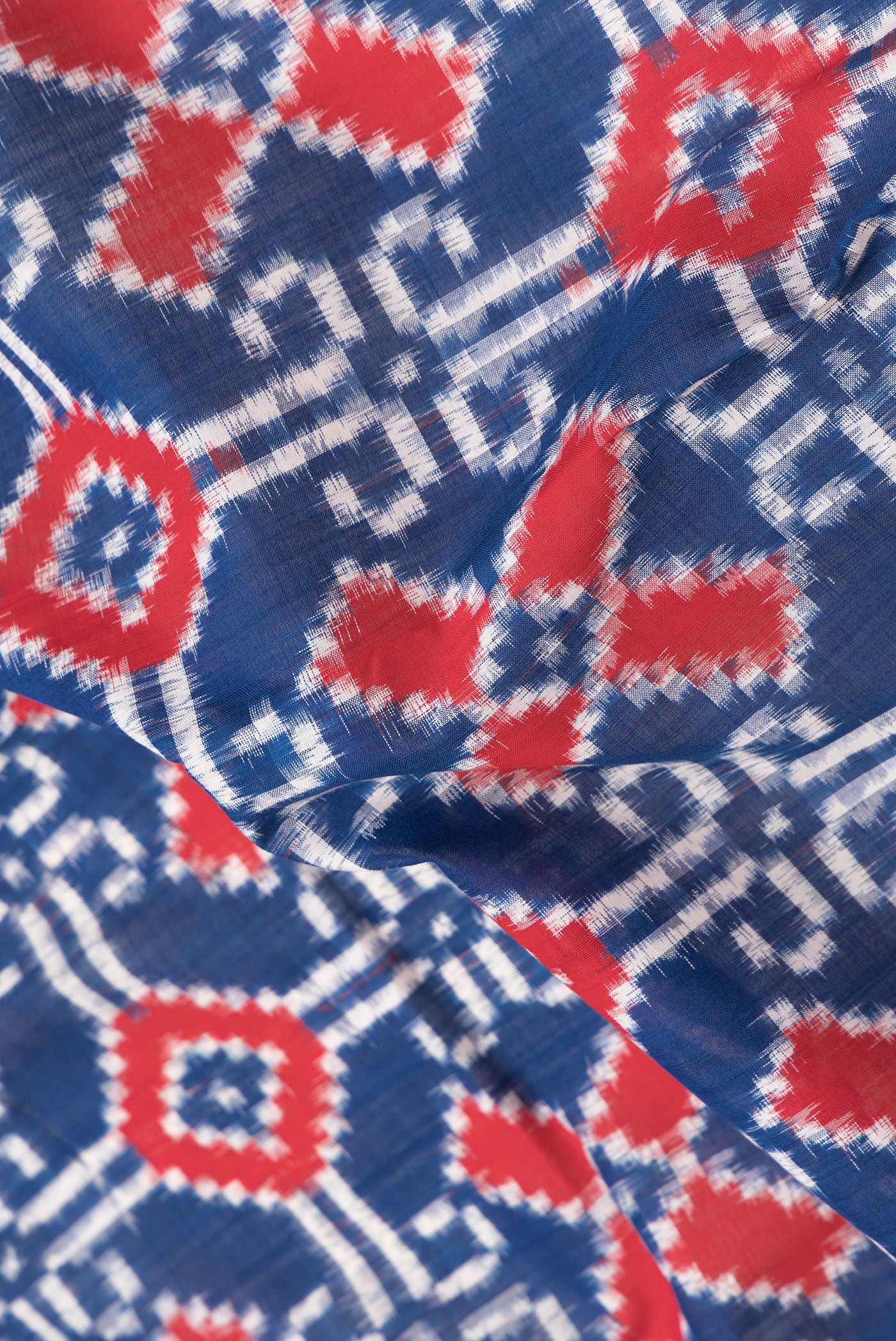 Blue Pochampally Cotton Saree - Image 2