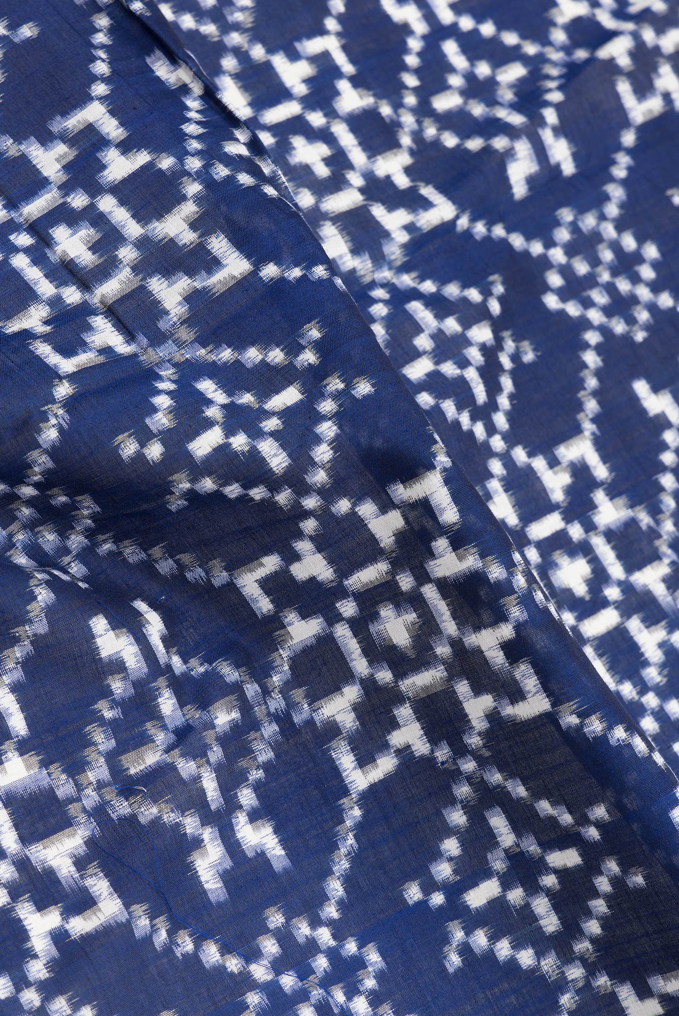 Blue Pochampally Cotton Saree - Image 2