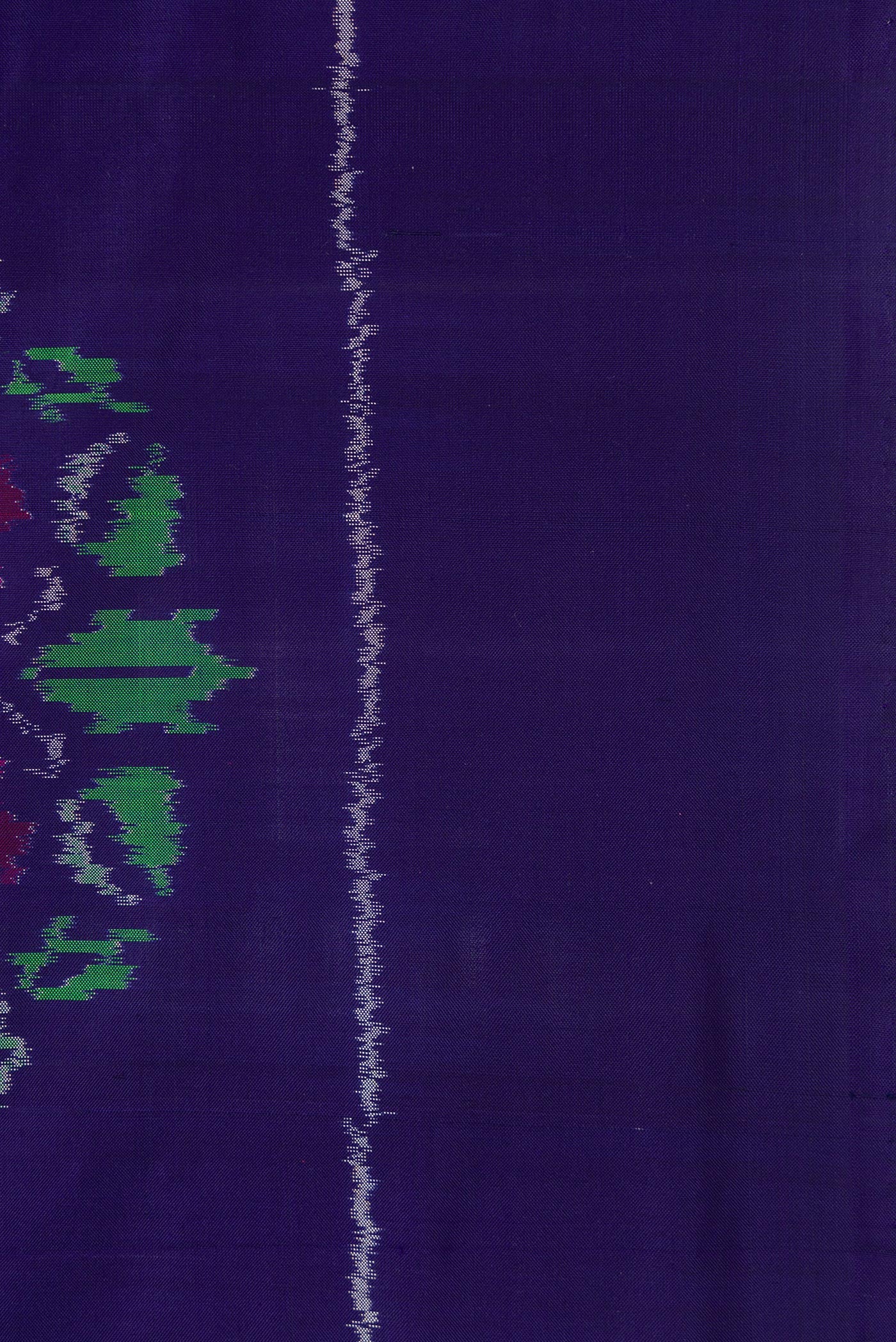 Navy Blue Double Ikat Saree - Image 3