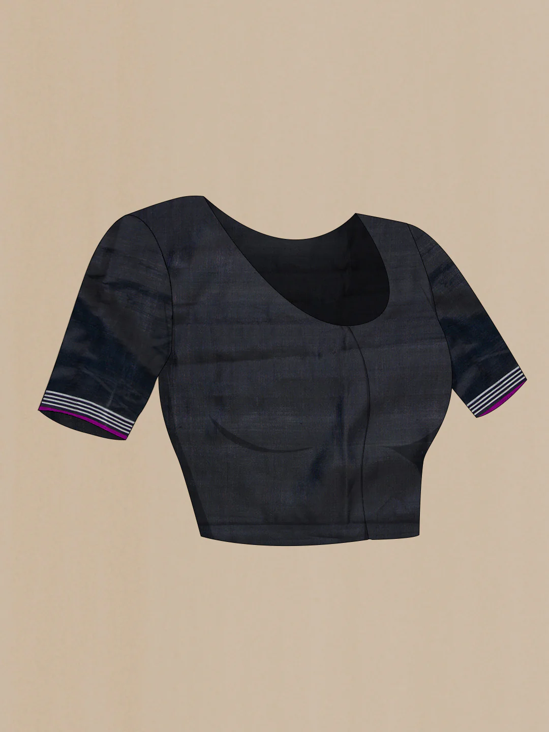 Black Pochampally Silk Saree - Image 5