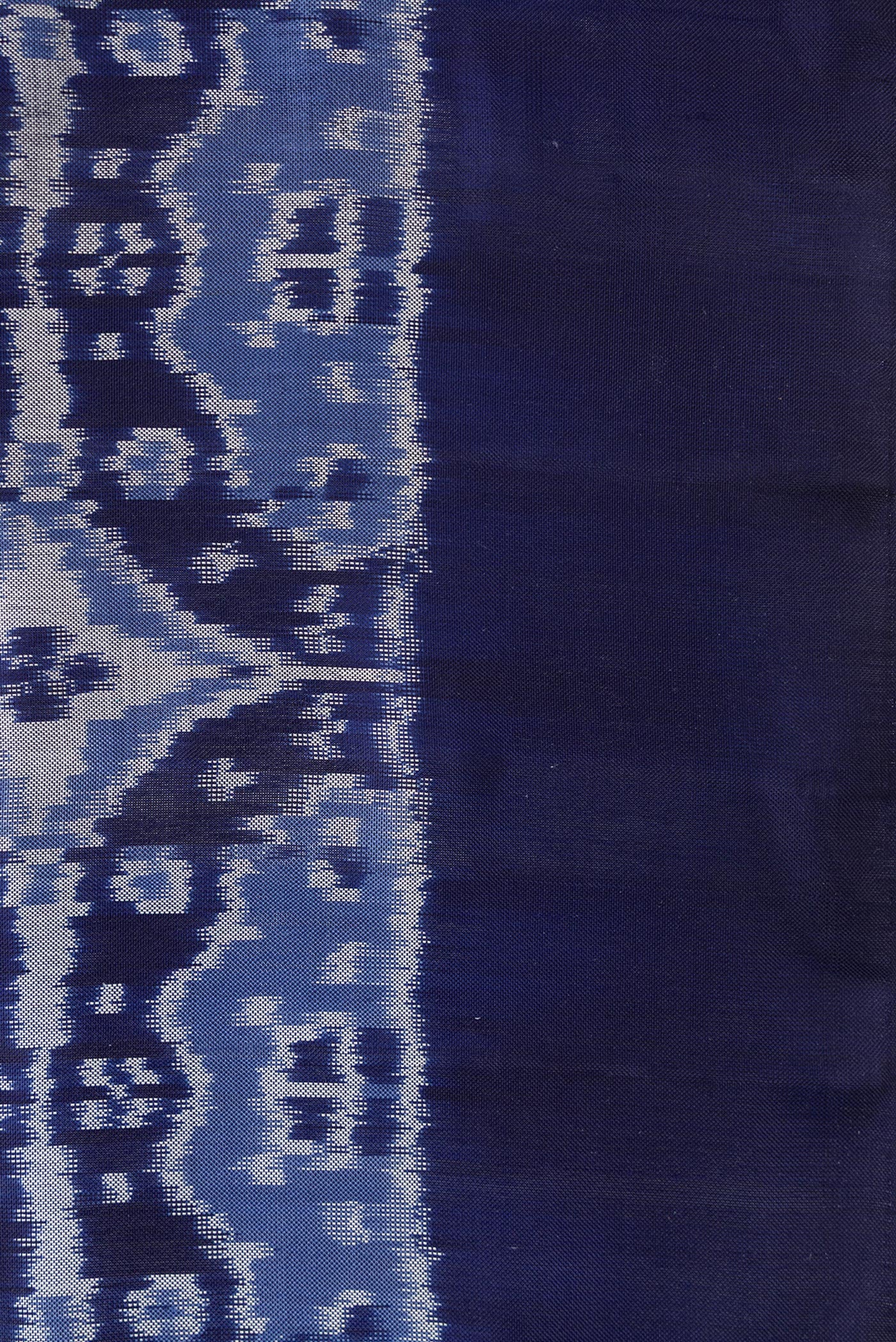 Blue Double Ikat Saree - Image 3
