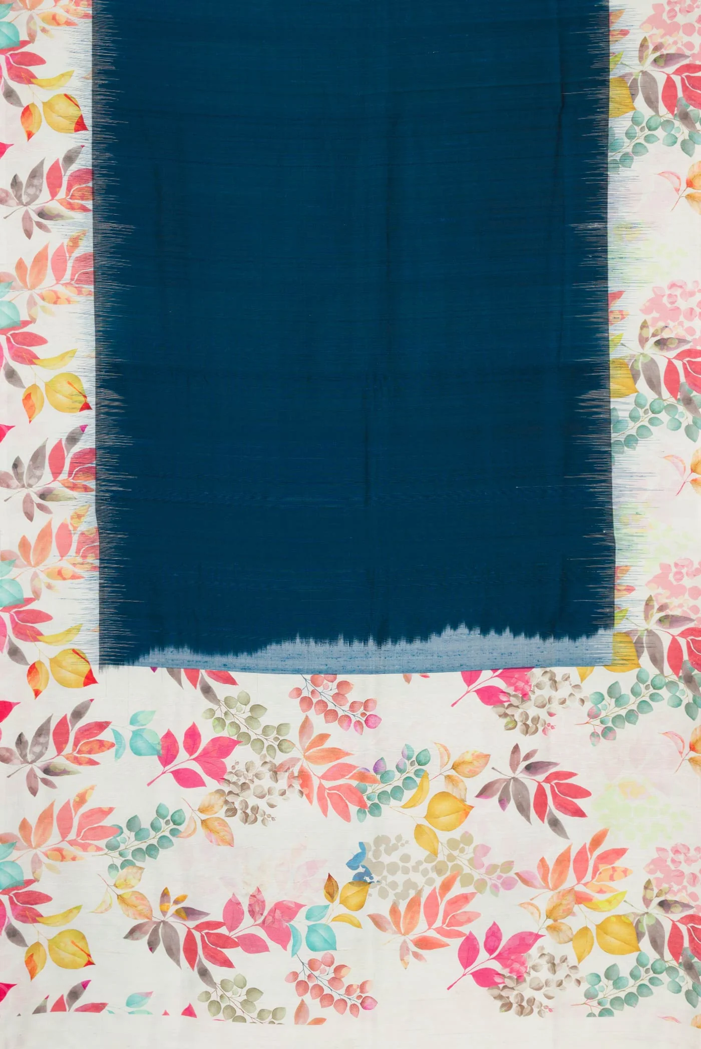 Navy Blue Dual Tone Kanchipuram Silk Saree - Image 6