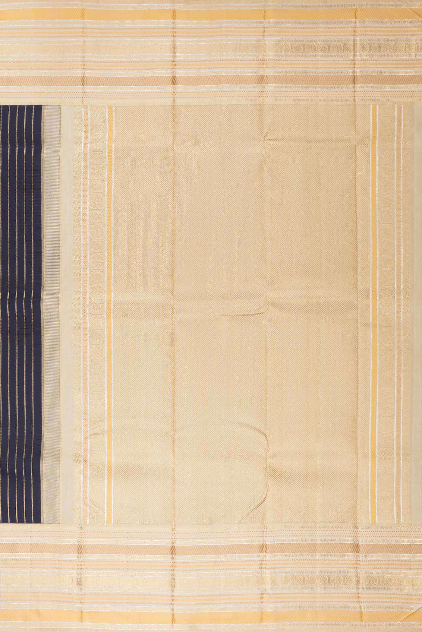 Pure Silk Pure Zari Black Kanchipuram Saree - Image 5
