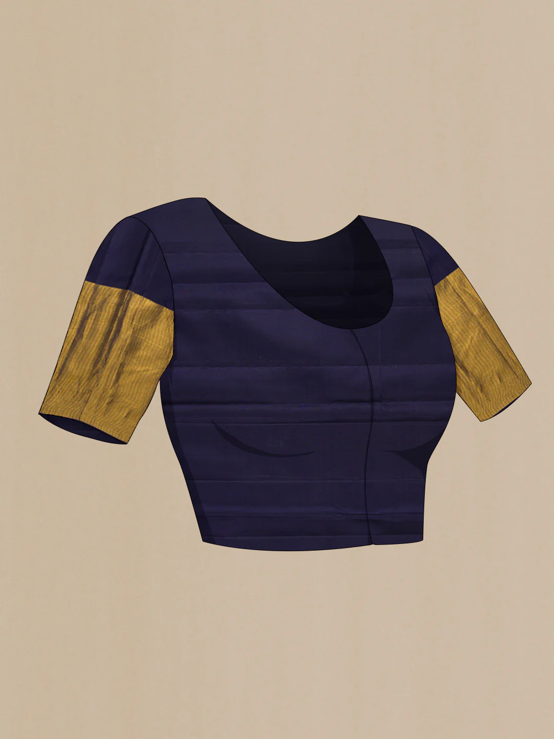 Navy Blue Kanjivaram Silk Saree - Image 5