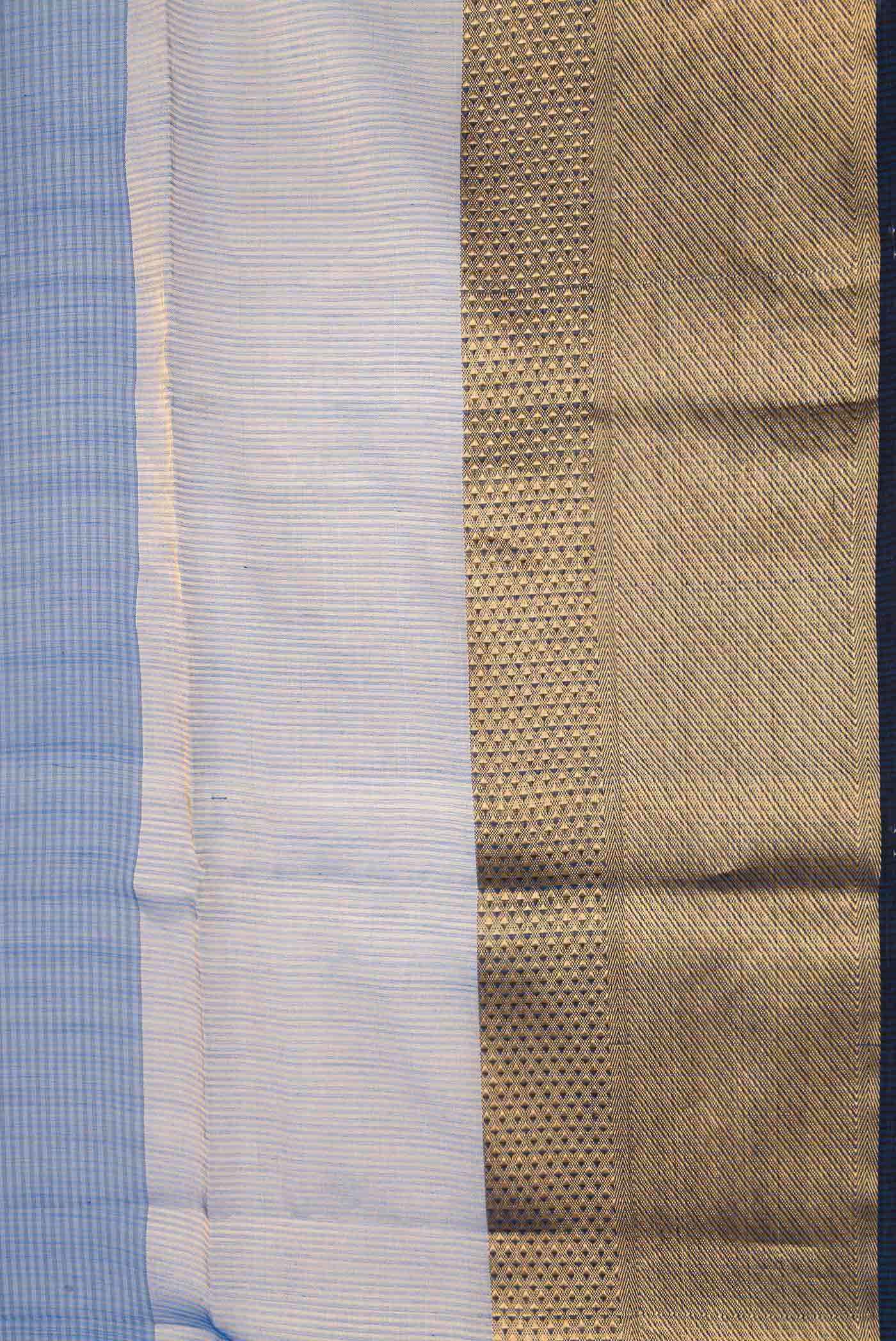 Royal Blue Maheshwari Silk Cotton Saree - Image 3