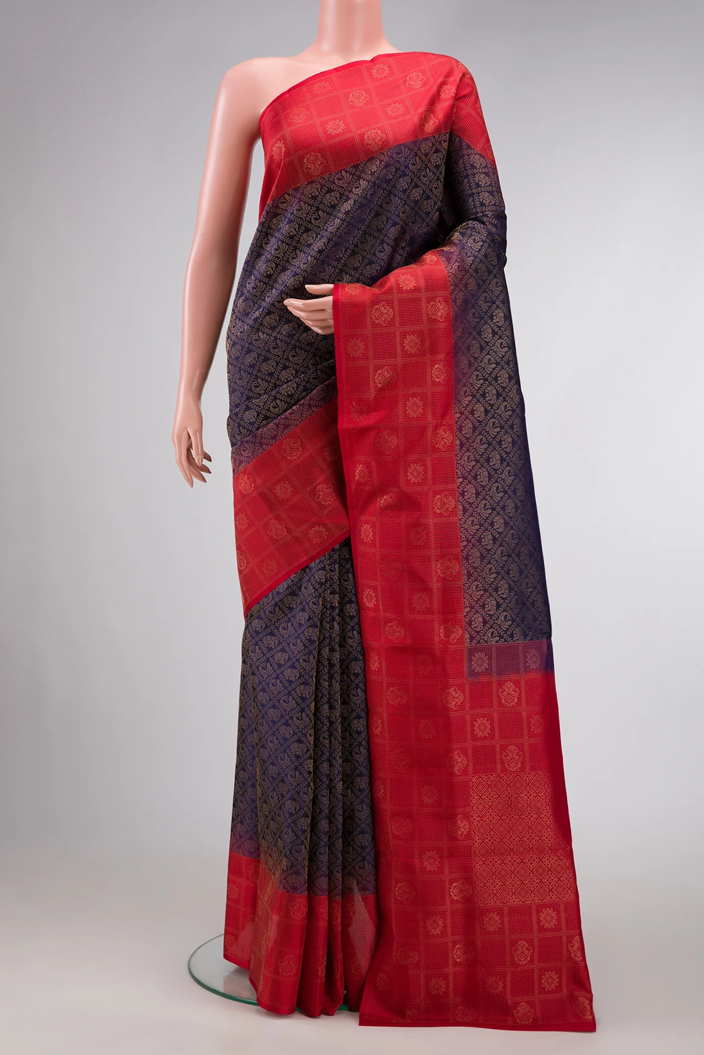 Navy Blue Soft Silk Saree