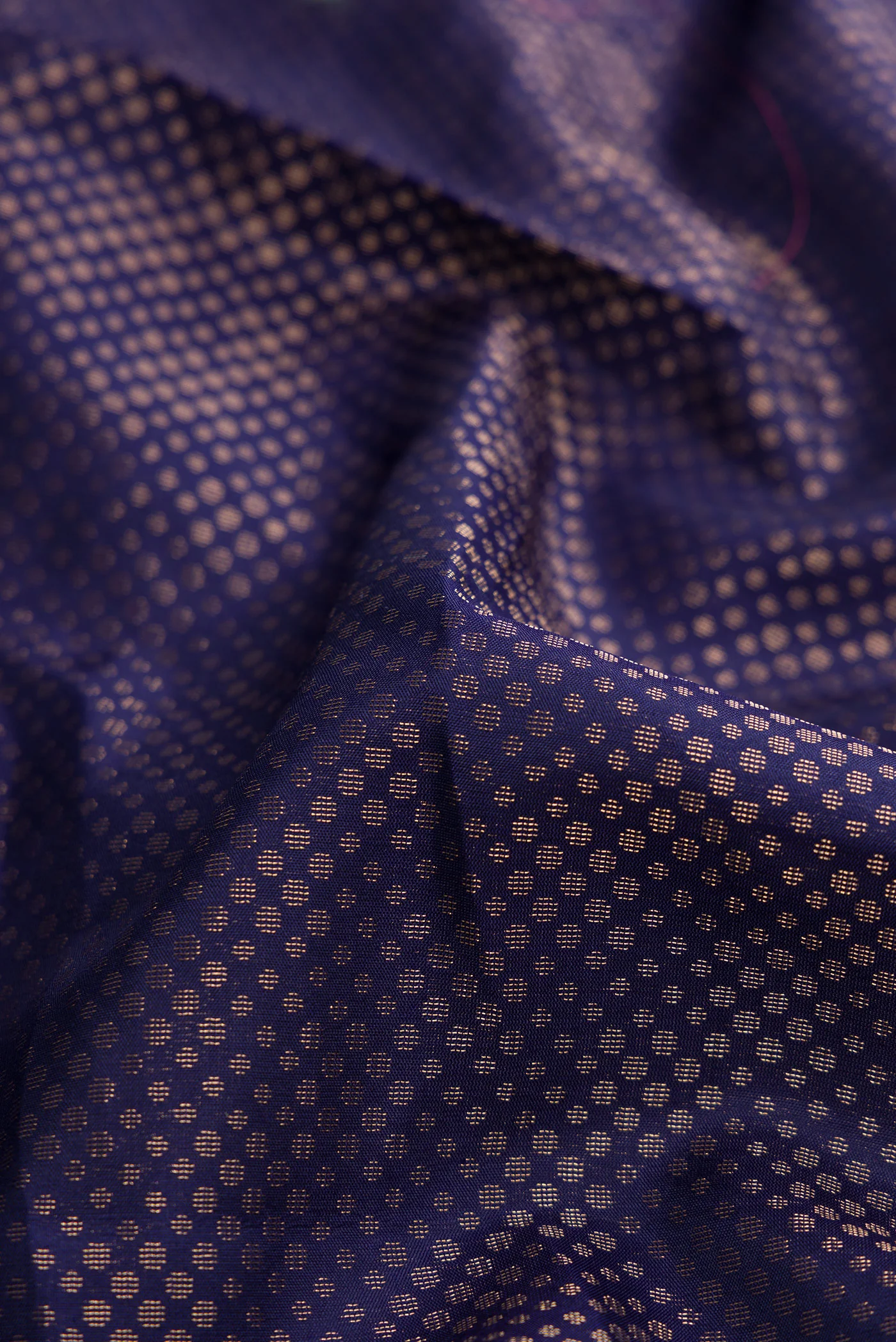 Navy Blue Soft Silk Saree - Image 2