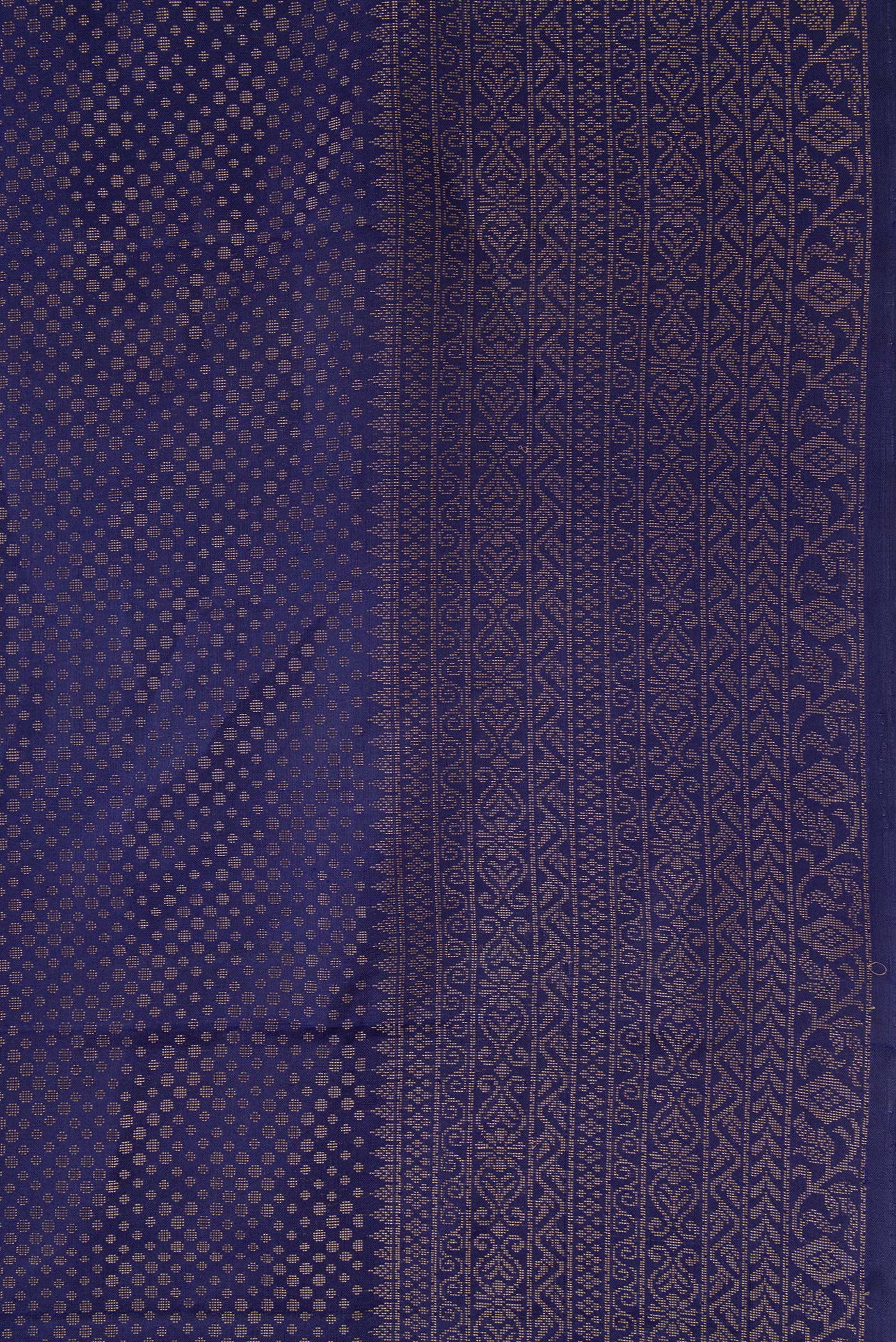 Navy Blue Soft Silk Saree - Image 3