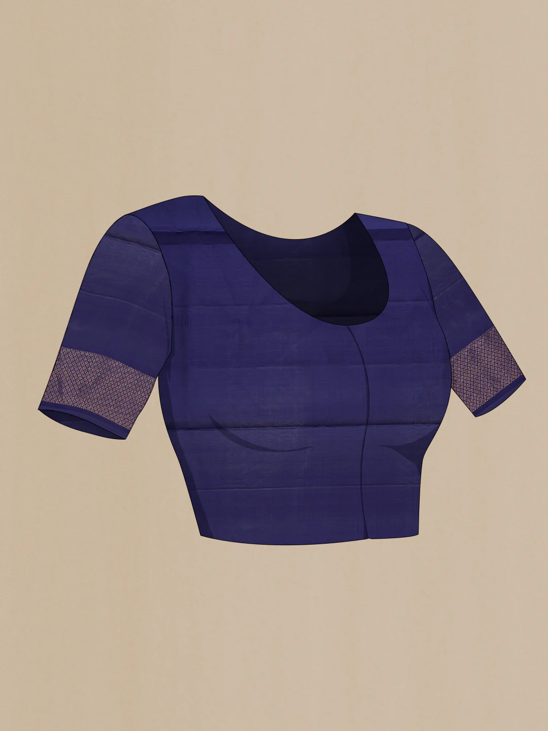 Navy Blue Soft Silk Saree - Image 5