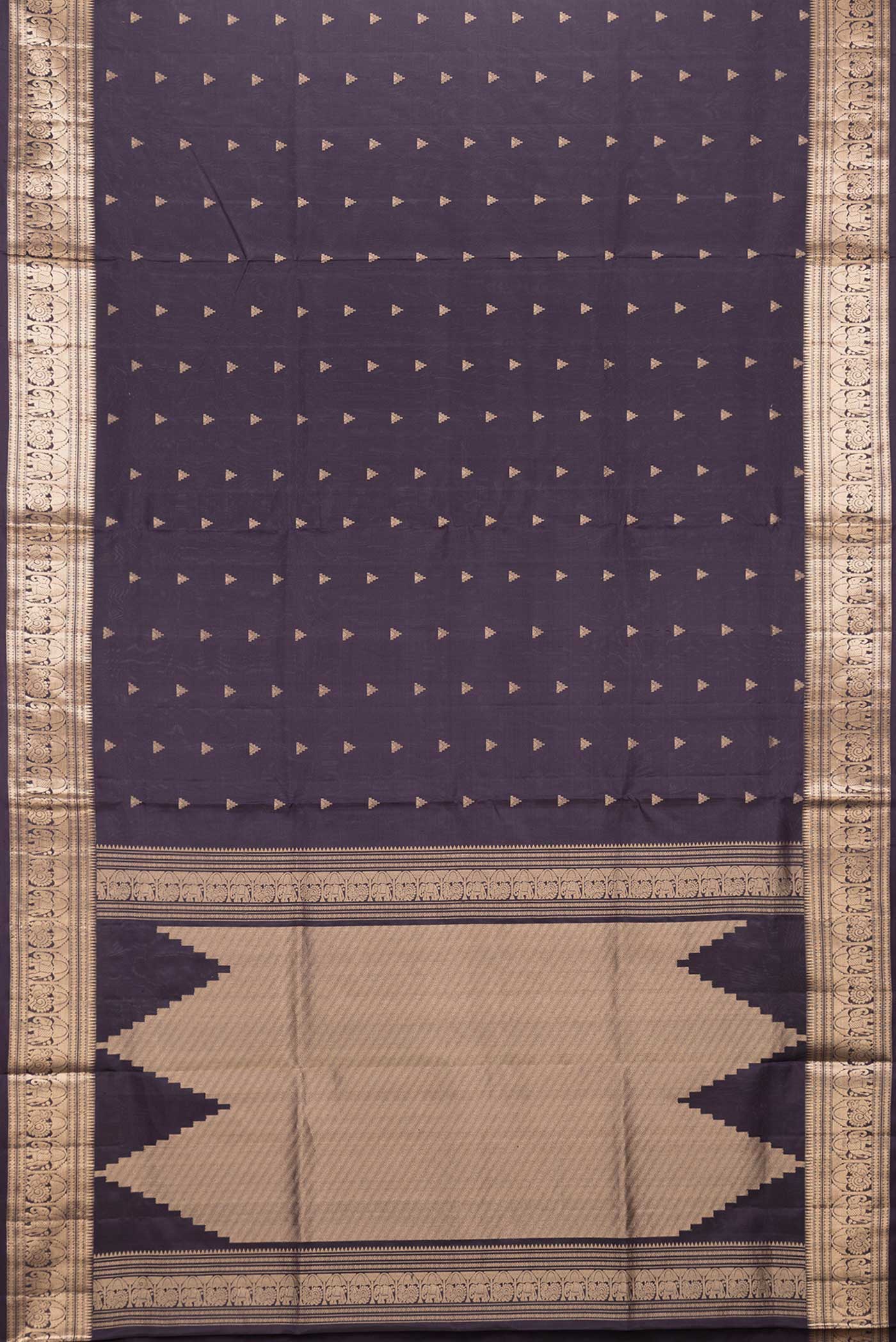 Navy Blue Soft Silk Saree - Image 6