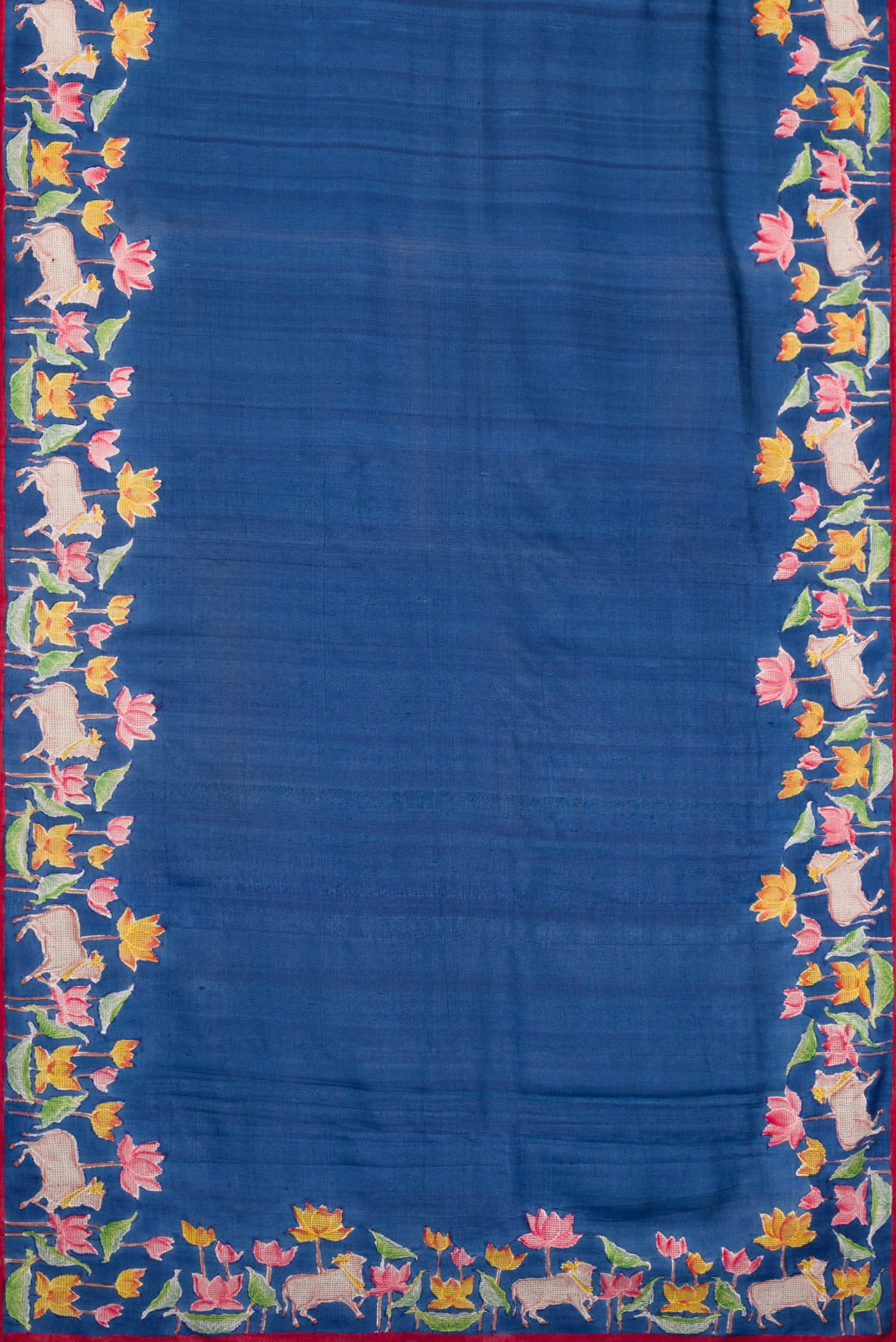 Blue Tussar Silk Saree - Image 6