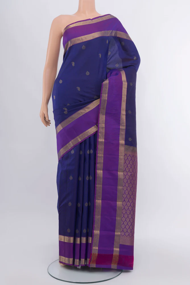 Blue Kanchipuram Silk Saree