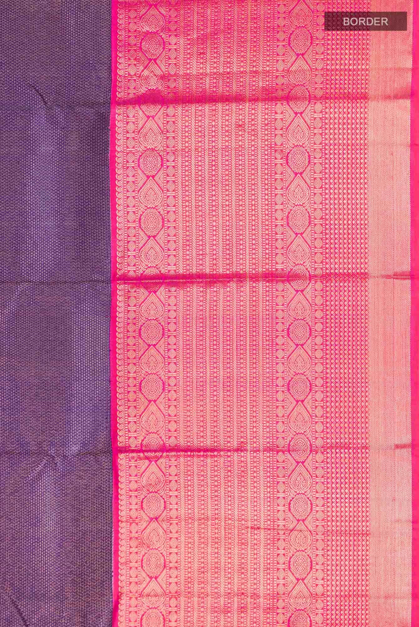 Purple Kanchipuram Silk Saree - Image 5