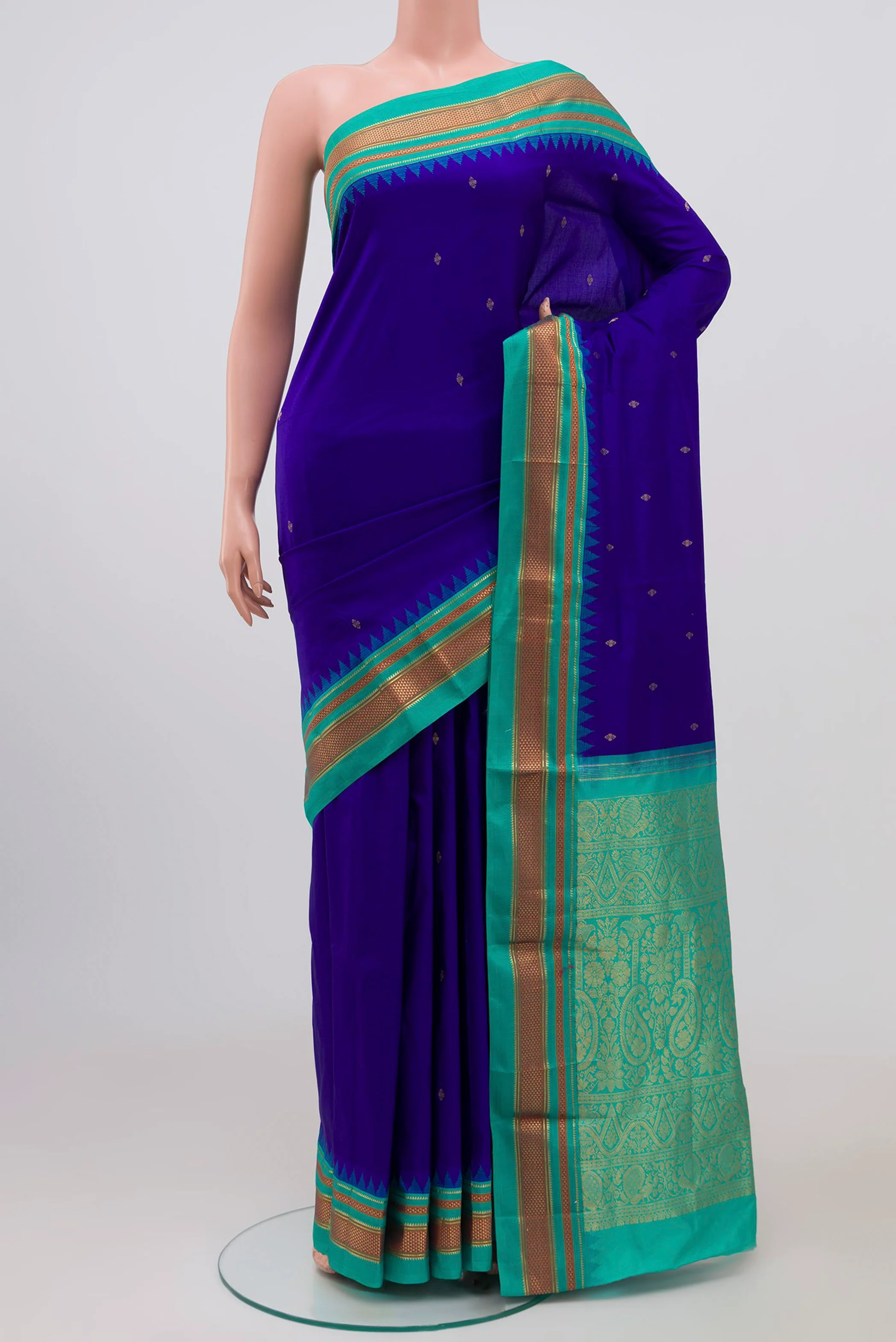 Royal Blue Narayanpet Silk Saree
