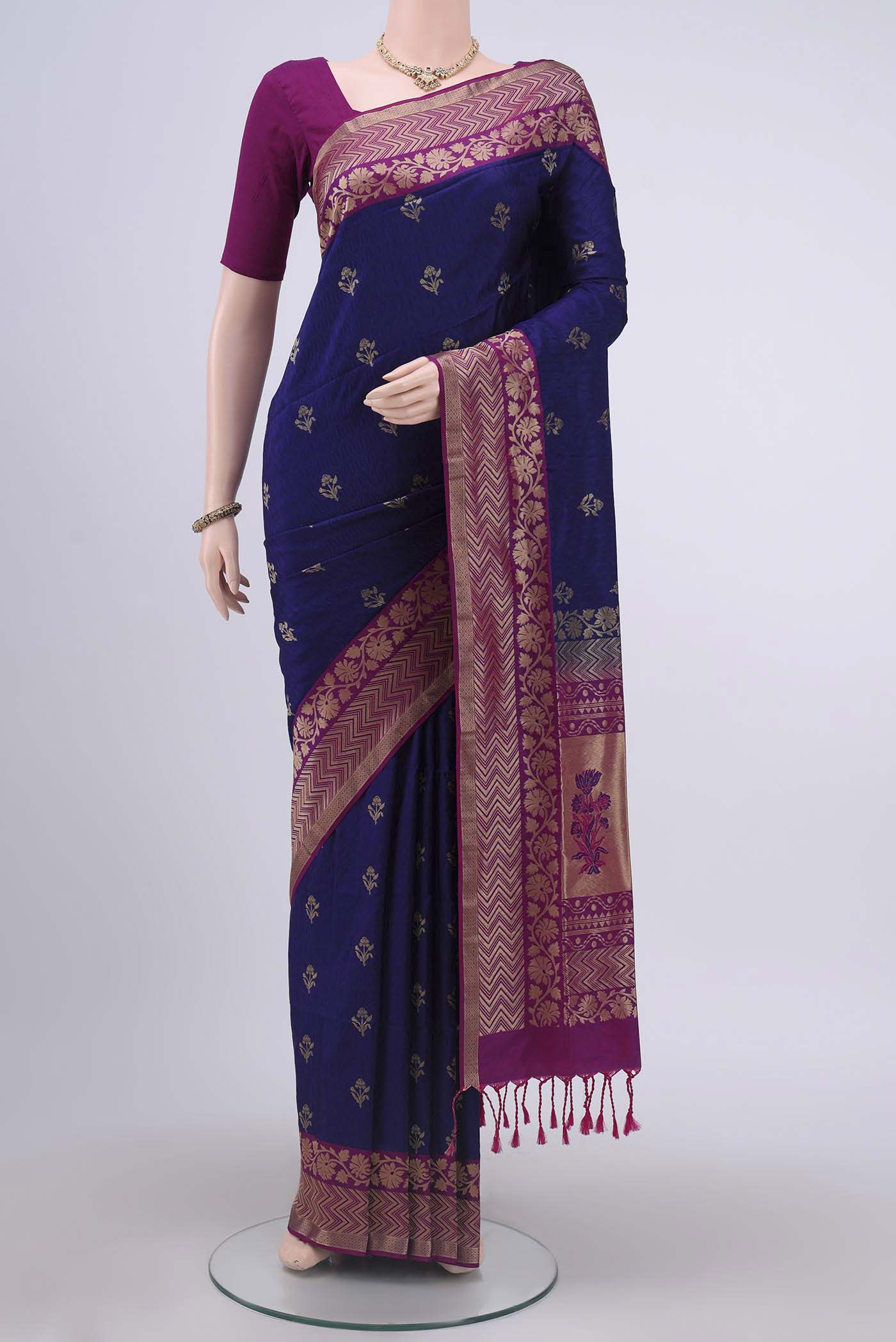 Navy Blue Soft Silk Saree