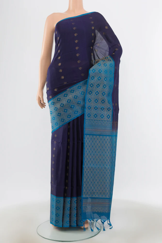 Navy Blue Soft Silk Saree