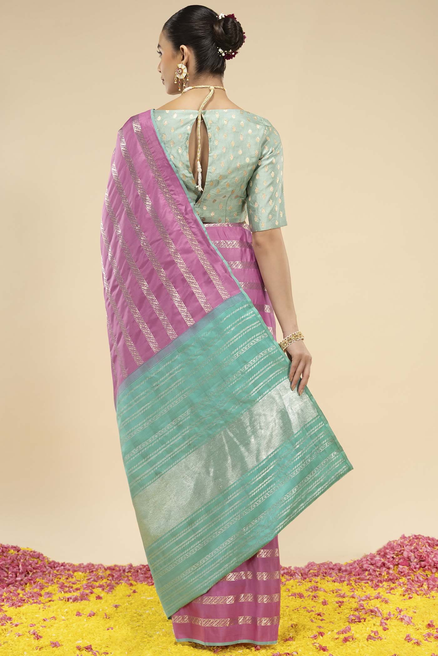 Nayantara-Pink Kanchipuram Silk Saree - Image 5