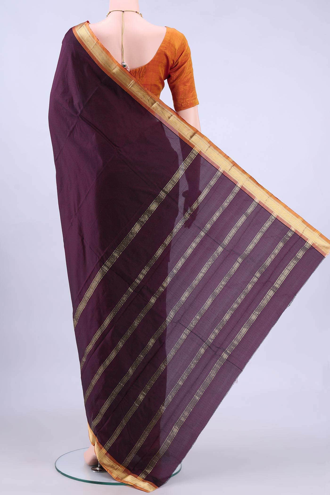 no Dual Tone Bangalore Silk Saree - Image 2