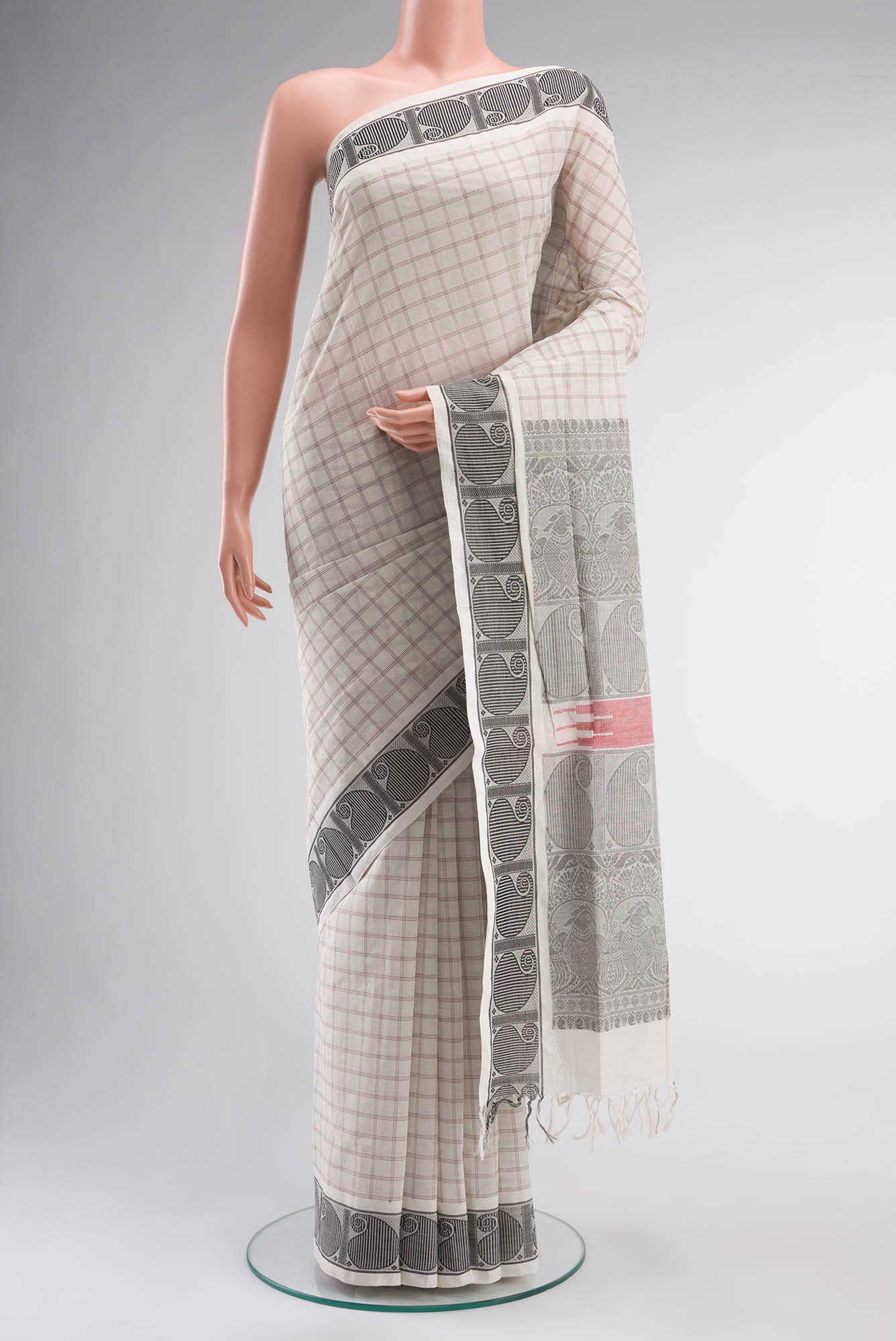Off White Coimbatore Cotton Saree