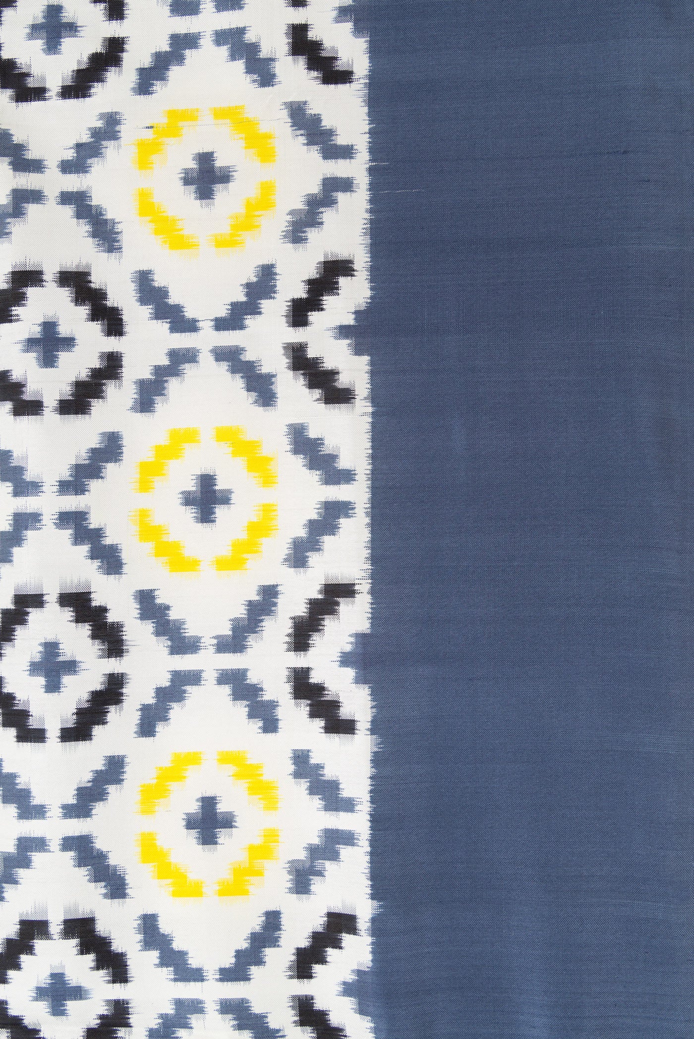 Off White Double Ikat Saree - Image 3