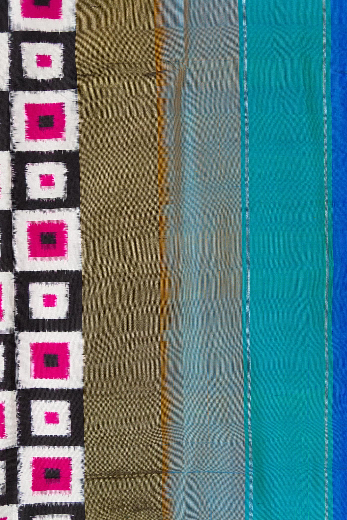 Multi Color Double Ikat Saree - Image 3