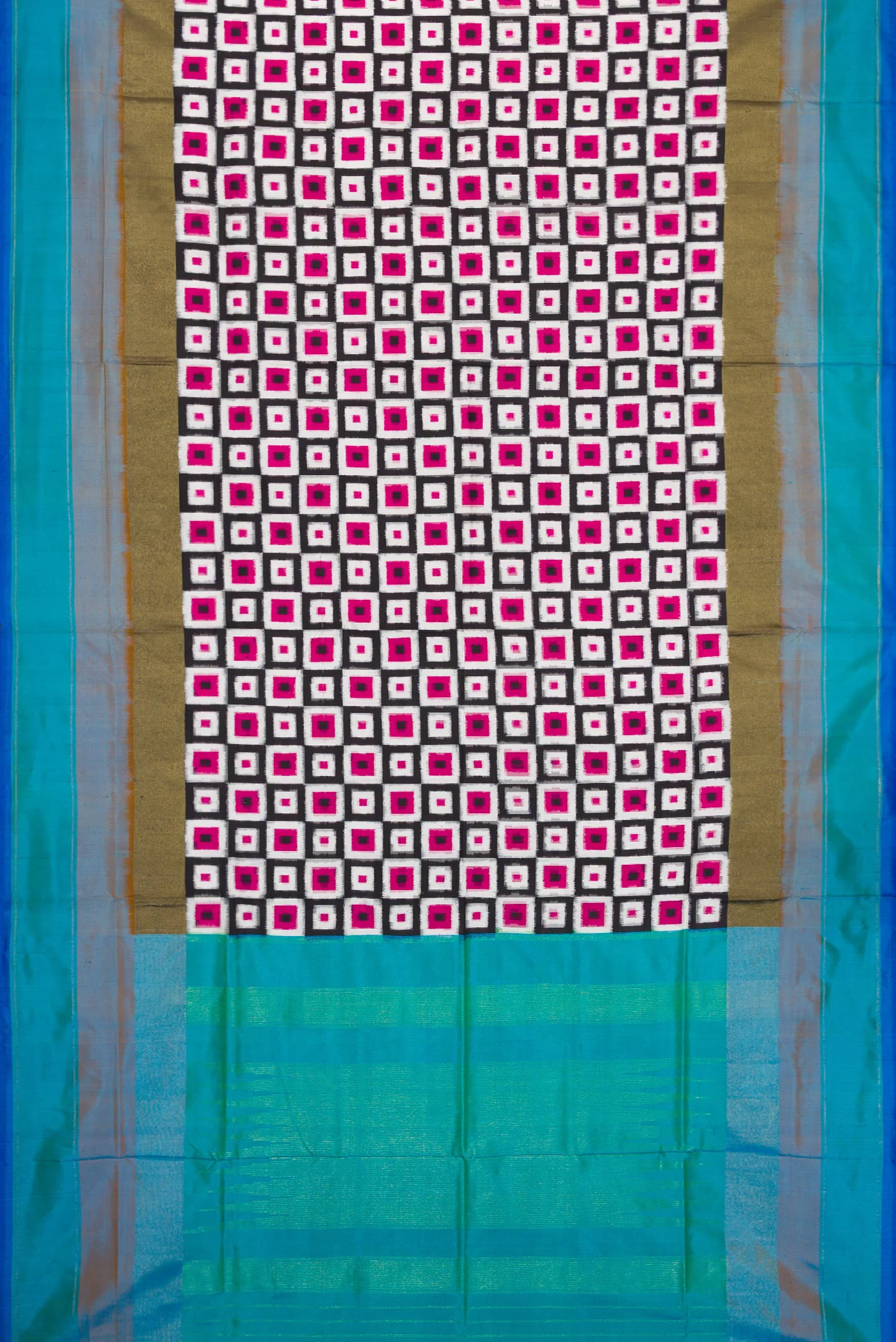 Multi Color Double Ikat Saree - Image 6