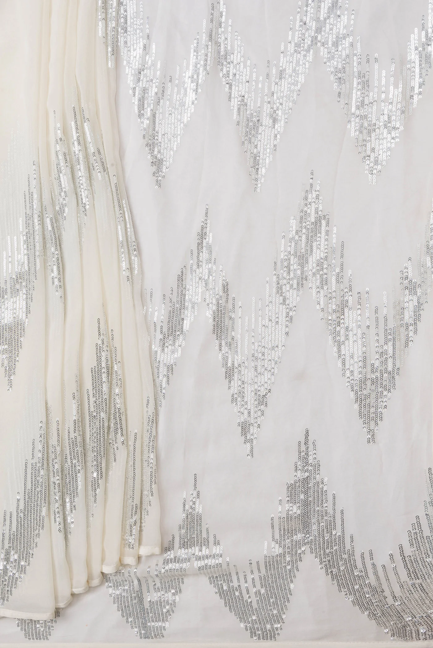 Off White Georgette Saree - Image 4
