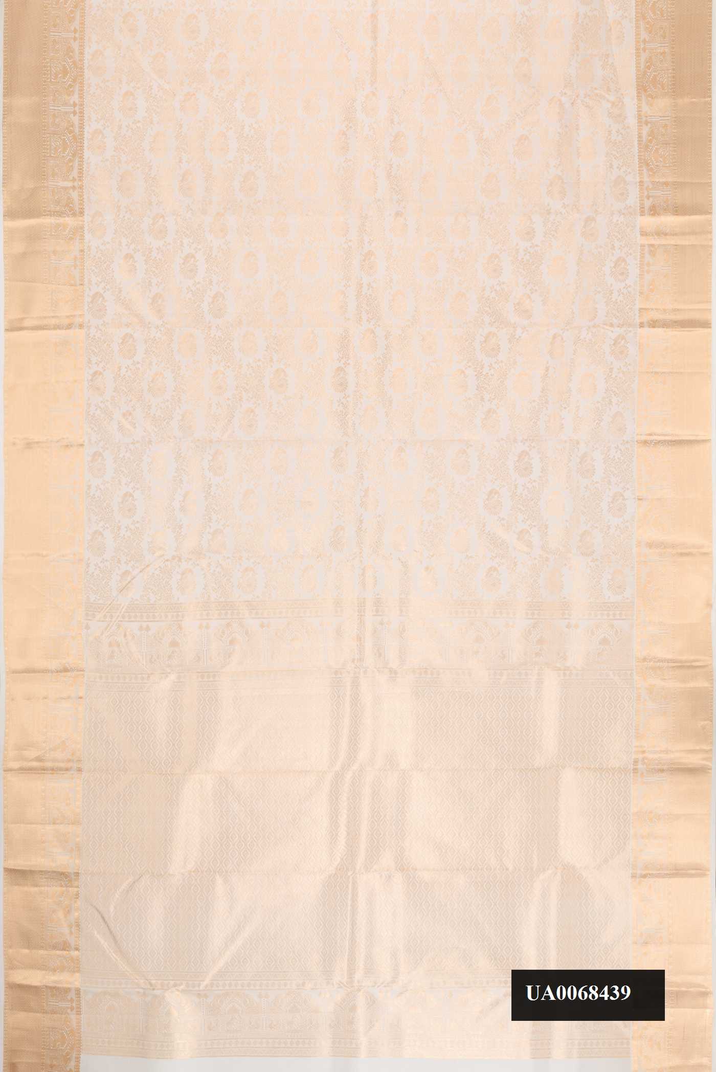 Off White Dual Tone Kanchipuram Silk Saree