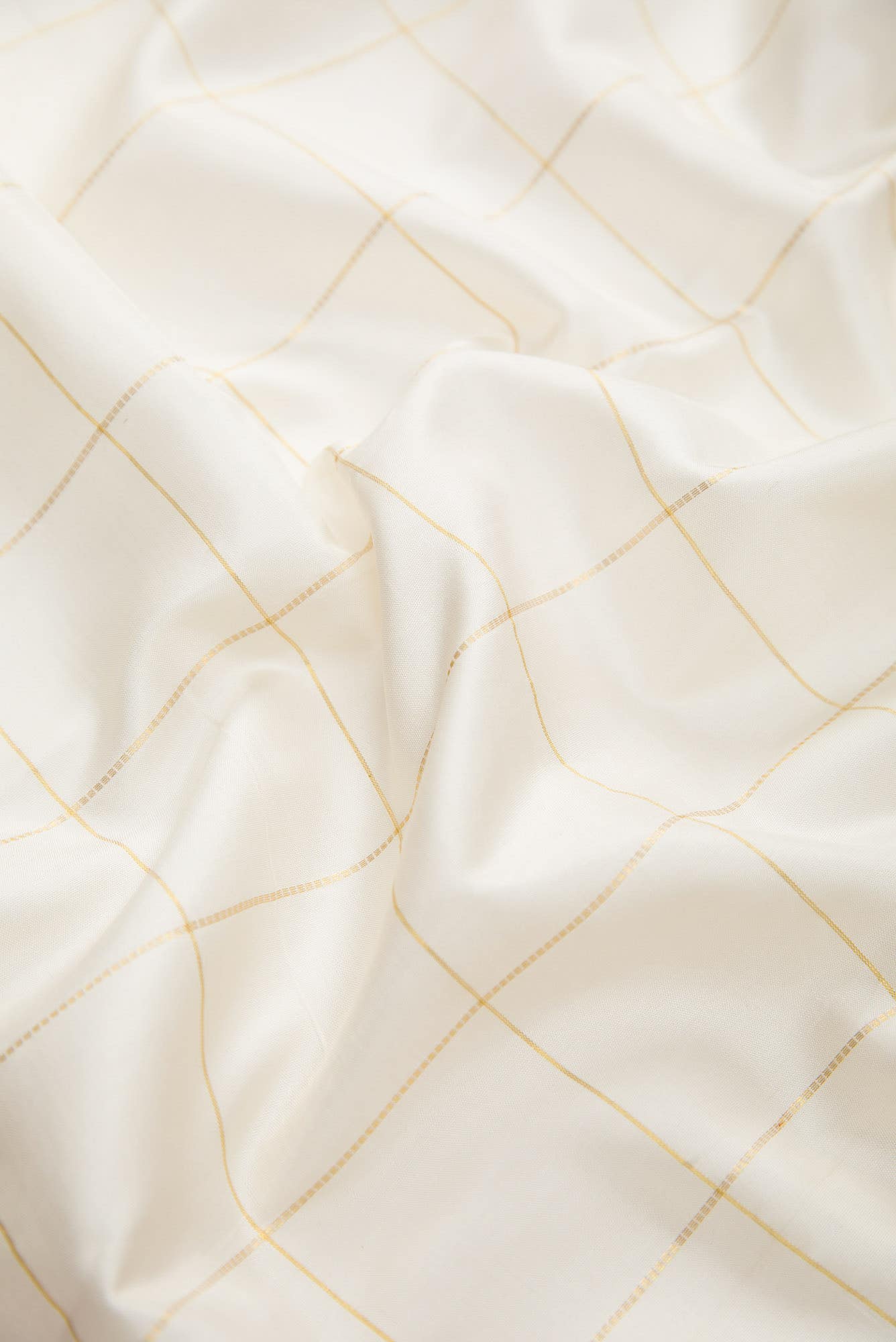 Pure Silk Pure Zari Off White Dual Tone Kanchipuram Saree - Image 3