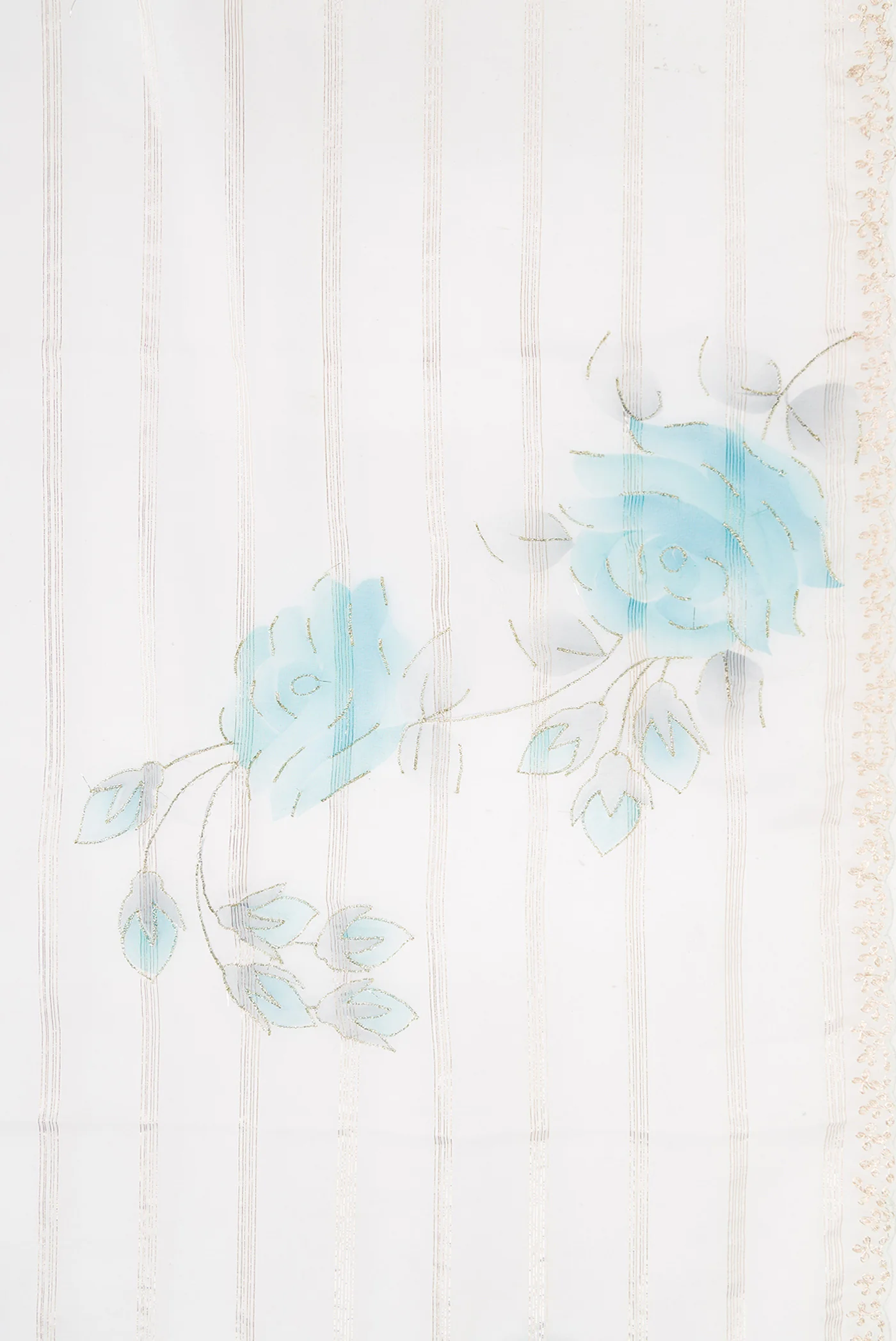 Off White Organza Silk Saree - Image 3